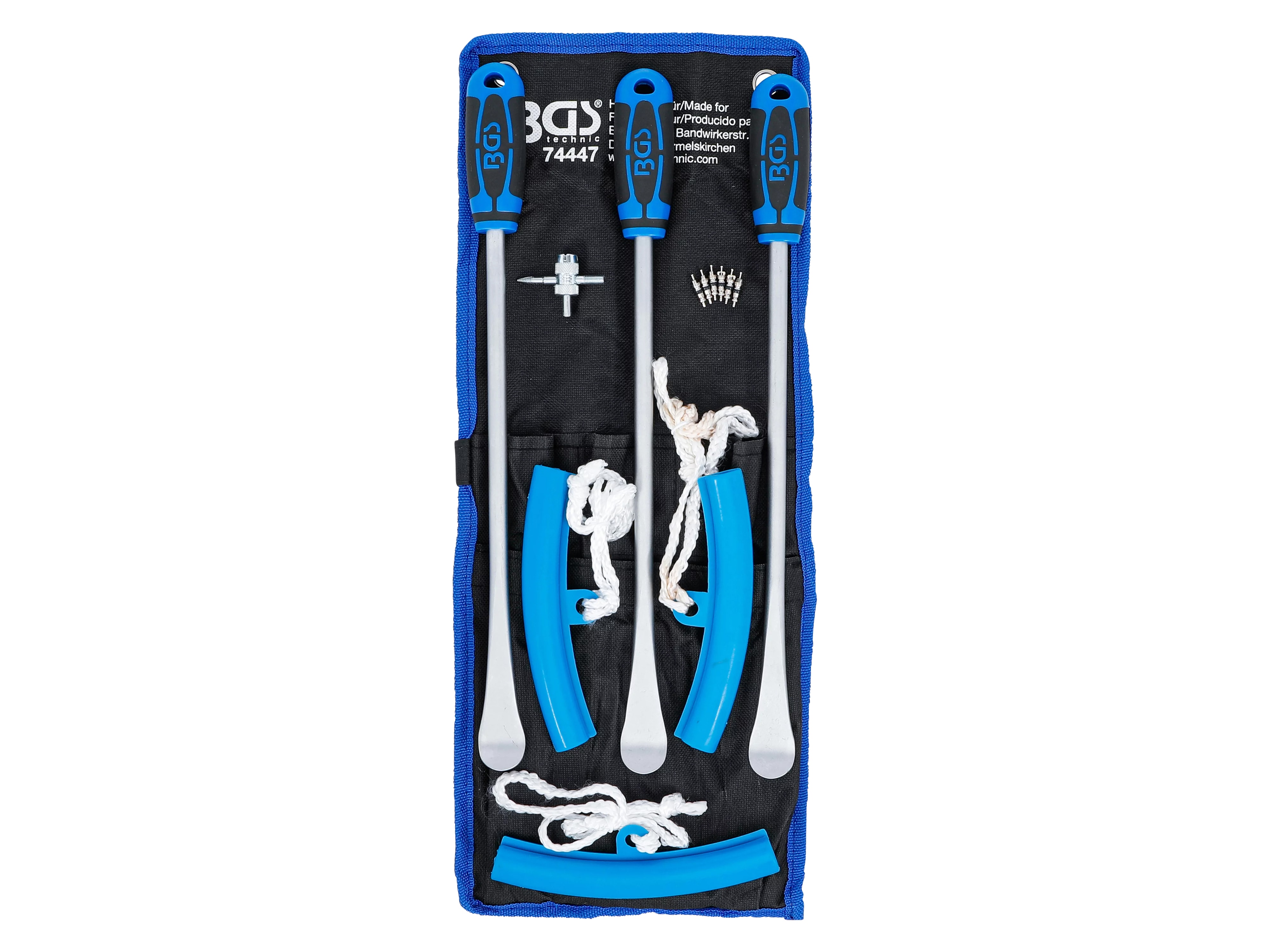 BGS TECHNIC Reifen-Montiereisen- und Kantenschutz-Satz, 74447, für Motorräder, 13-teilig