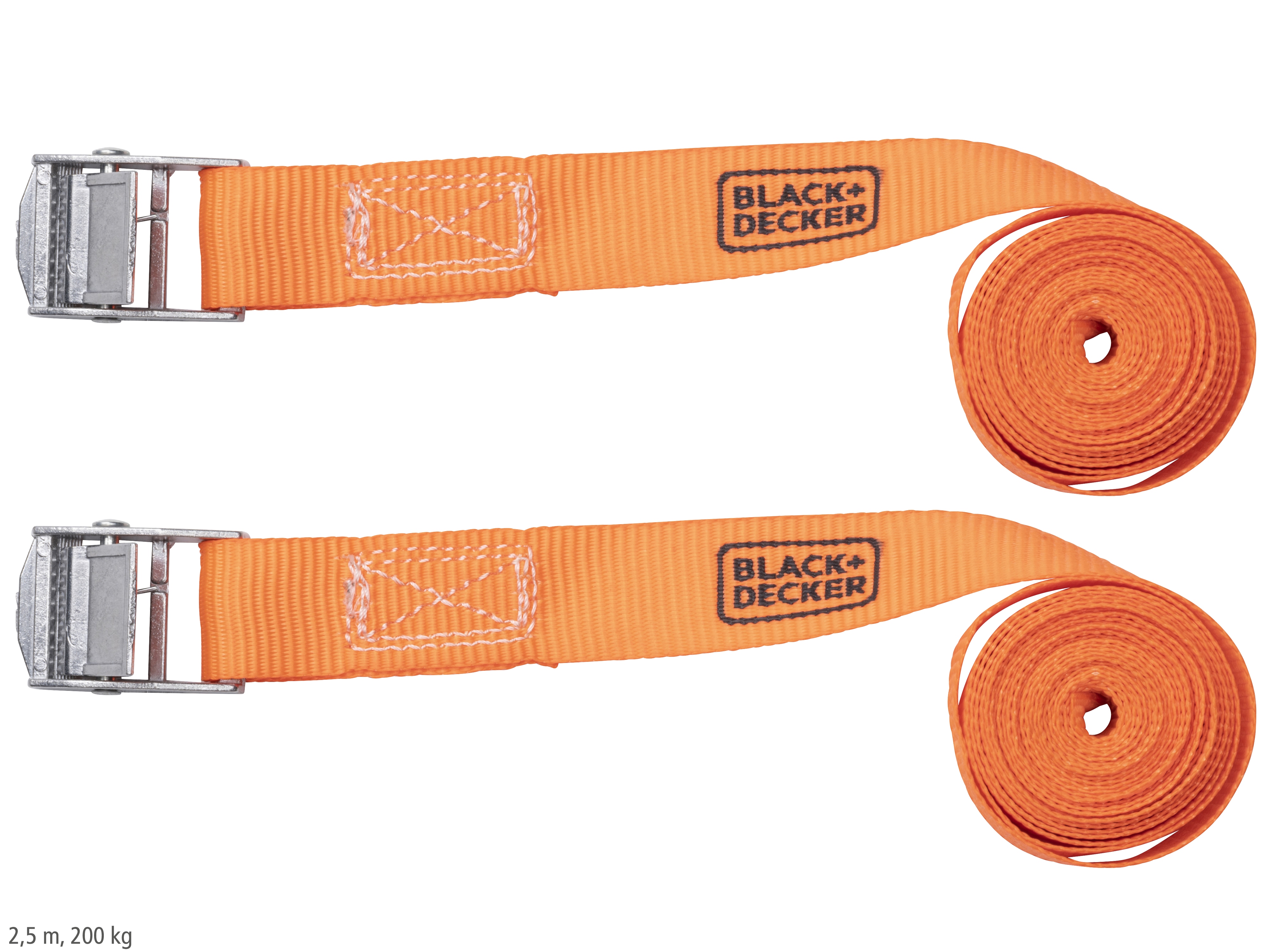 BLACK & DECKER Spanngurte-Satz, 25x2500 mm, 2 Stück