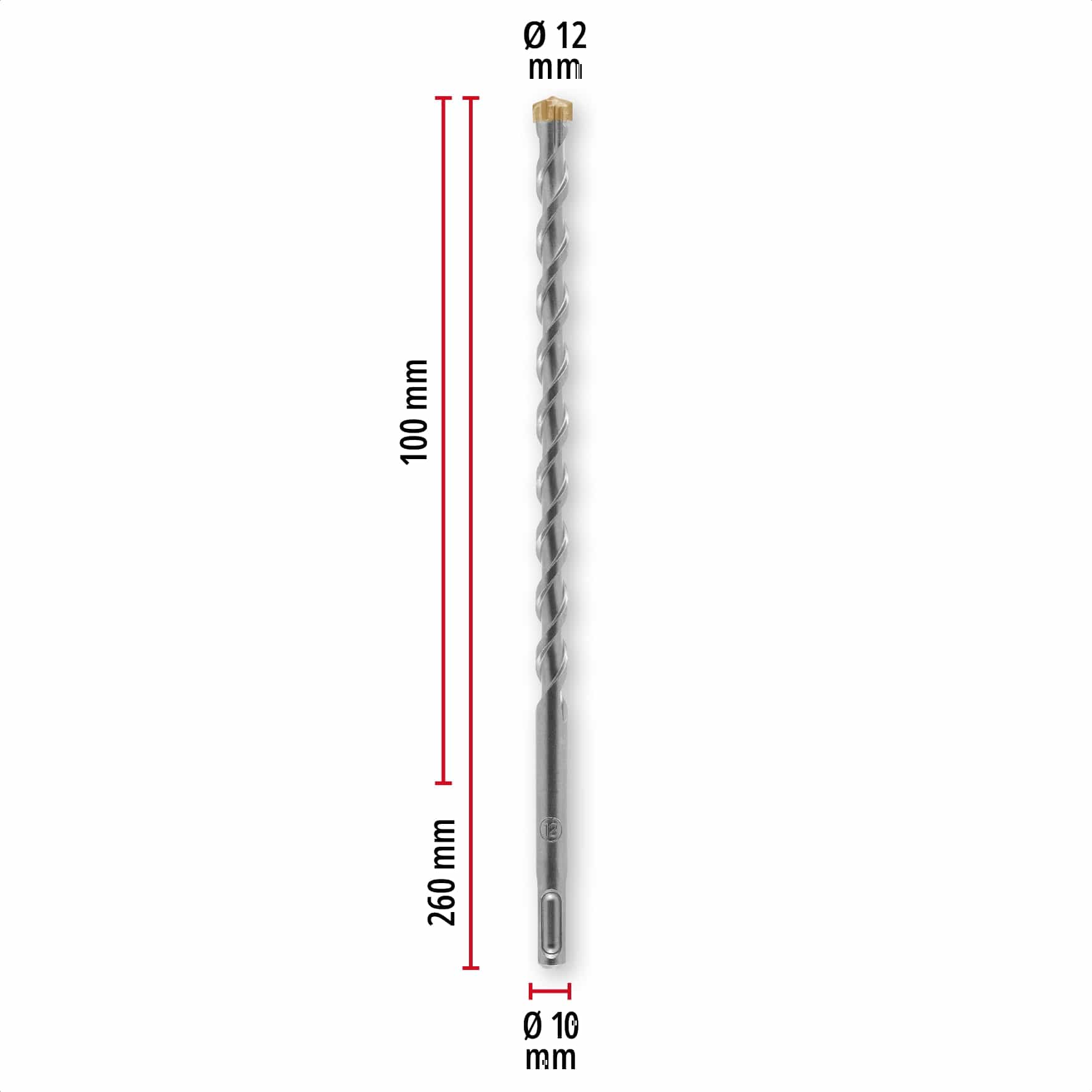 KWB SDS-Plus Hammerbohrer, 268312, 12x260 mm KWB SDS-Plus Hammerbohrer, 268312, 12x260 mm
