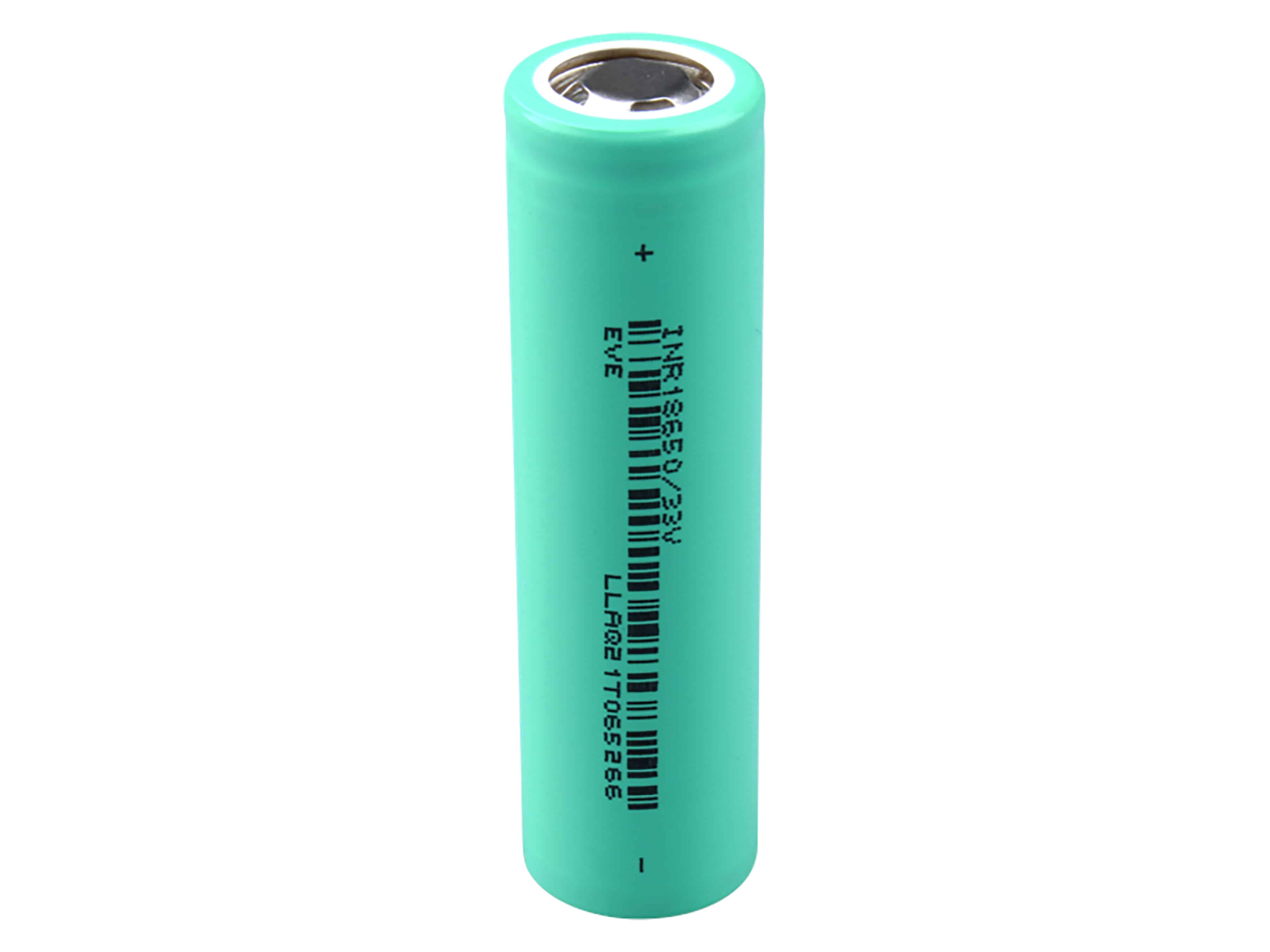 LiIon-Akku EVE INR18650-33V, 3,6V-/3200mAh, Flattop
