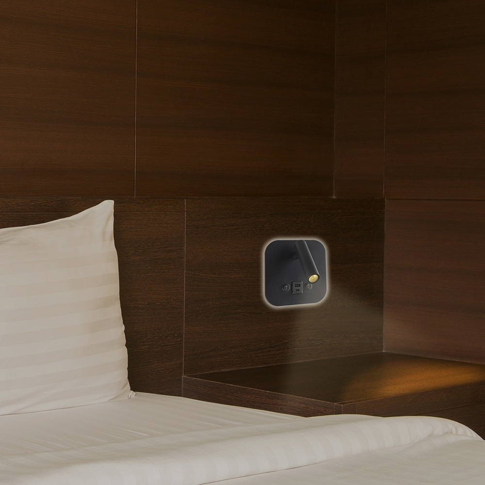 V-TAC LED-Wandleuchte VT-80068, 8W, 3000K, EEK: F, CREE Chip, 830lm, IP20, schwarz