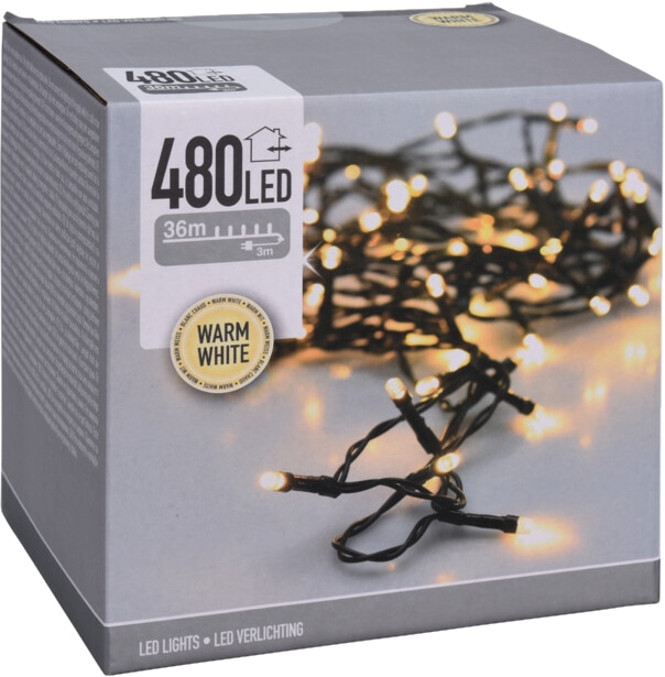 KOOPMAN LED-Lichterkette warmweiß, 480 LEDs, LED-Lichterkette warmweiß, 480 LEDs,