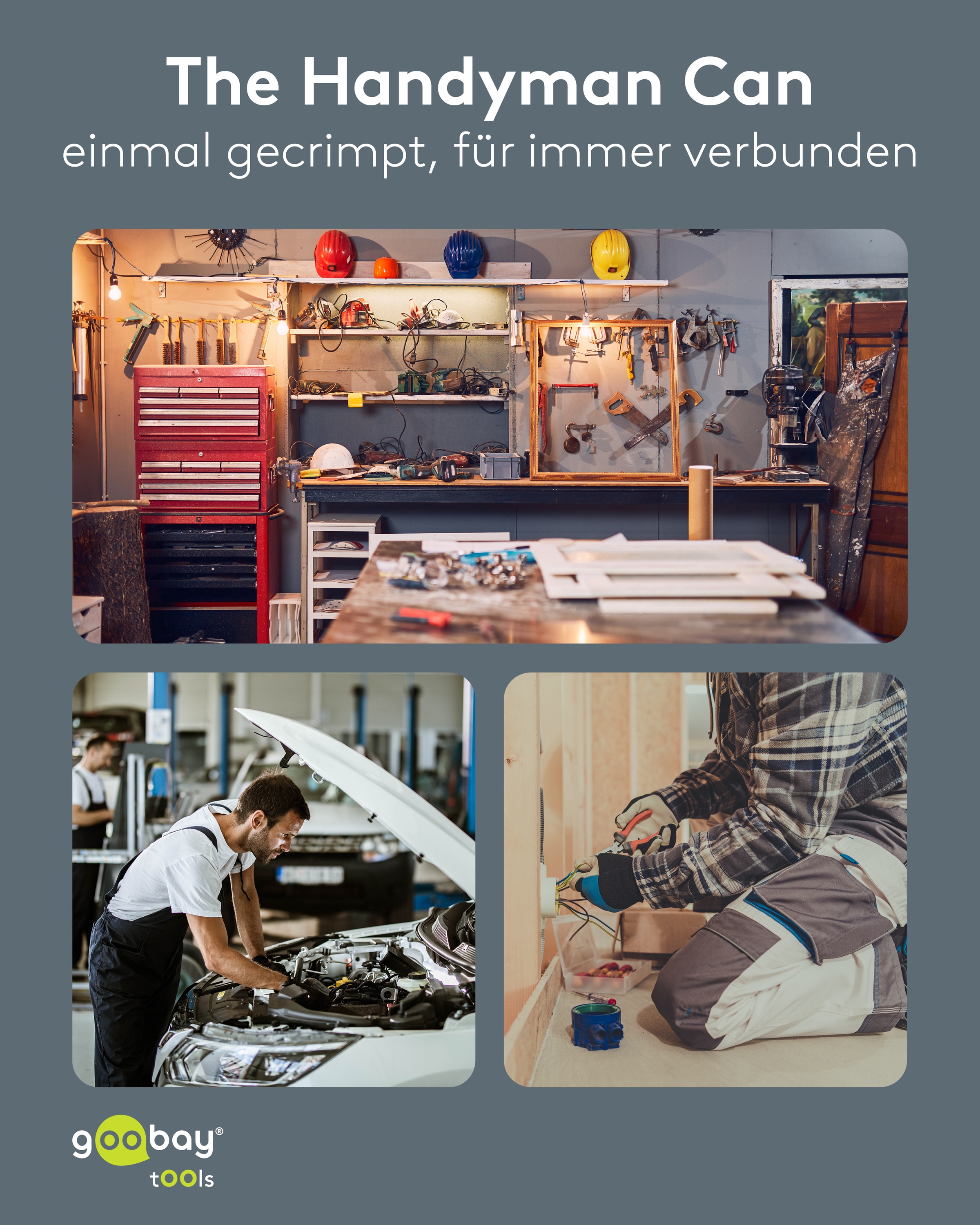 GOOBAY TOOLS Sechskant-Crimpzange, für Aderendhülsen