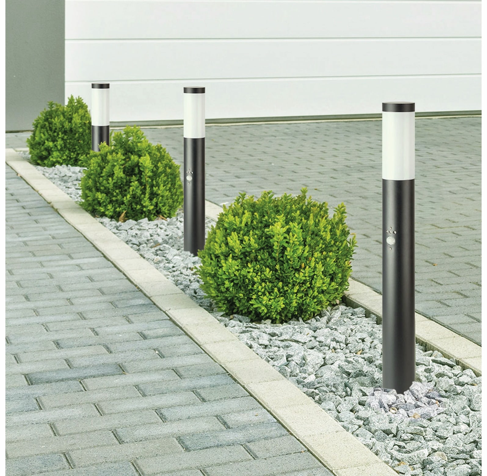 V-TAC Poller-Außenleuchte VT-838, IP44, E27, PIR-Sensor, Edelstahl, 800mm, VT-8966, grau V-TAC Poller-Außenleuchte VT-838, IP44, E27, PIR-Sensor, Edelstahl, 800mm, VT-8966, grau