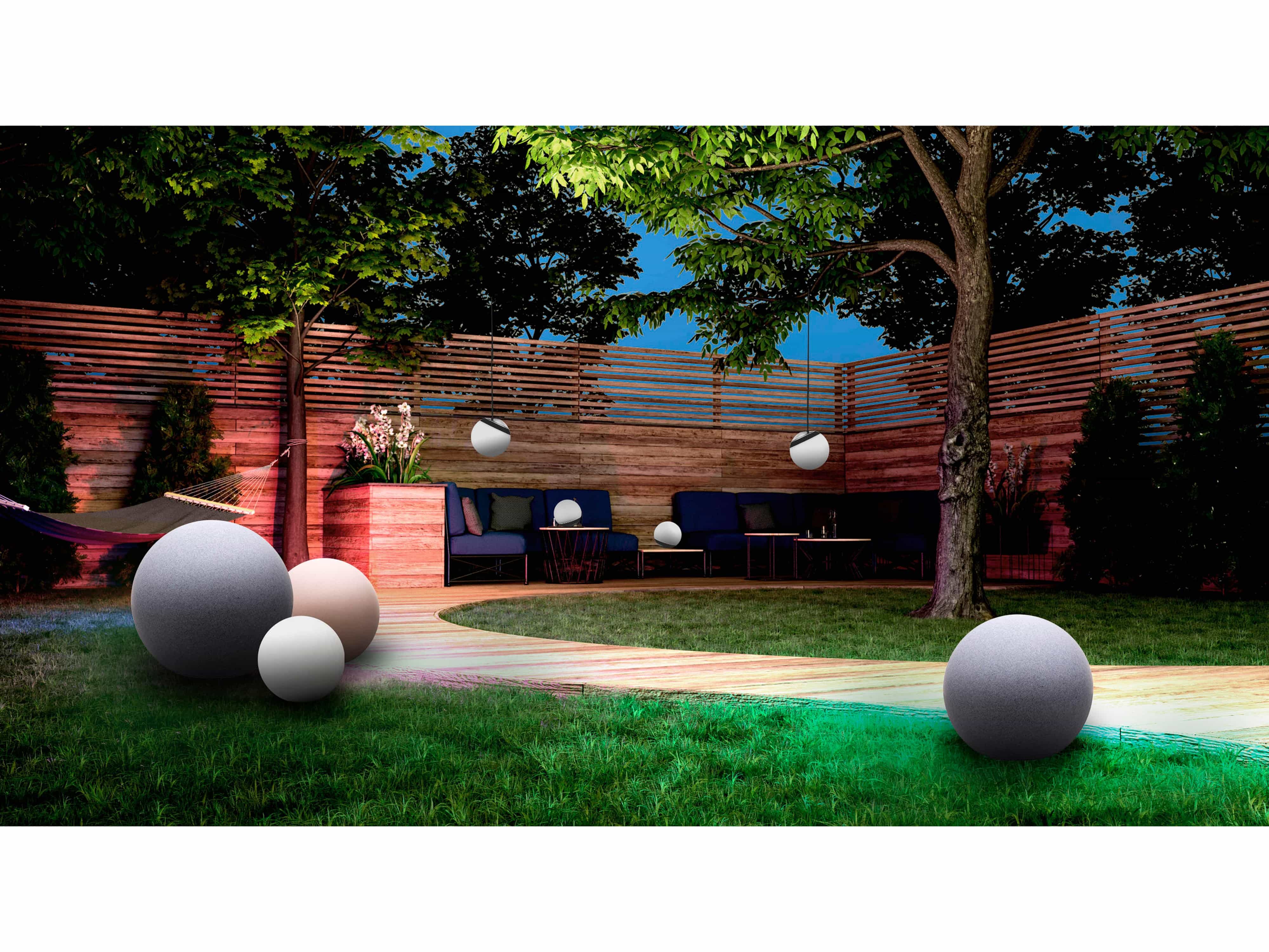 TINT Müller-Licht Solar LED-Gartenleuchte Calluna, Ø 45 cm, RGB+W TINT Müller-Licht Solar LED-Gartenleuchte Calluna, Ø 45 cm, RGB+W
