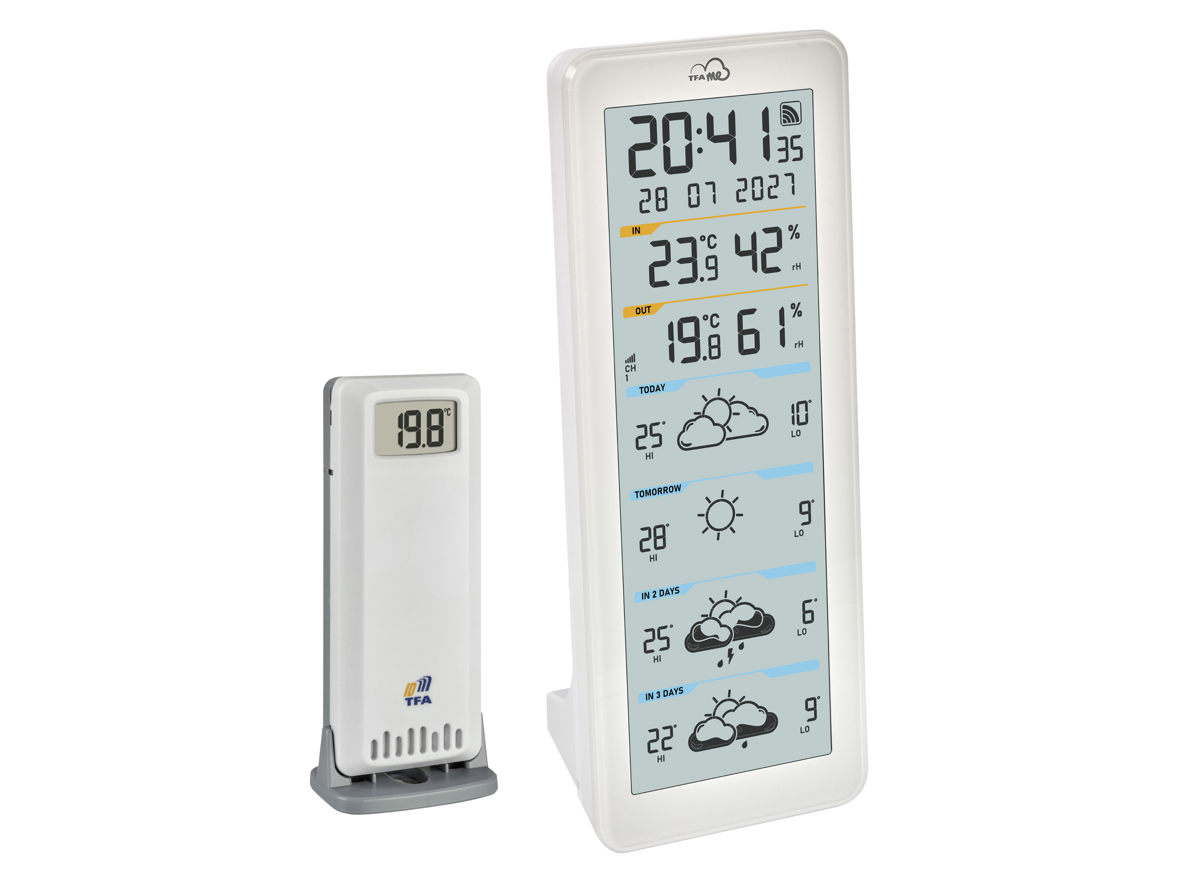 TFA WLAN Funk-Wetterstation TFA.me ID-06, weiß