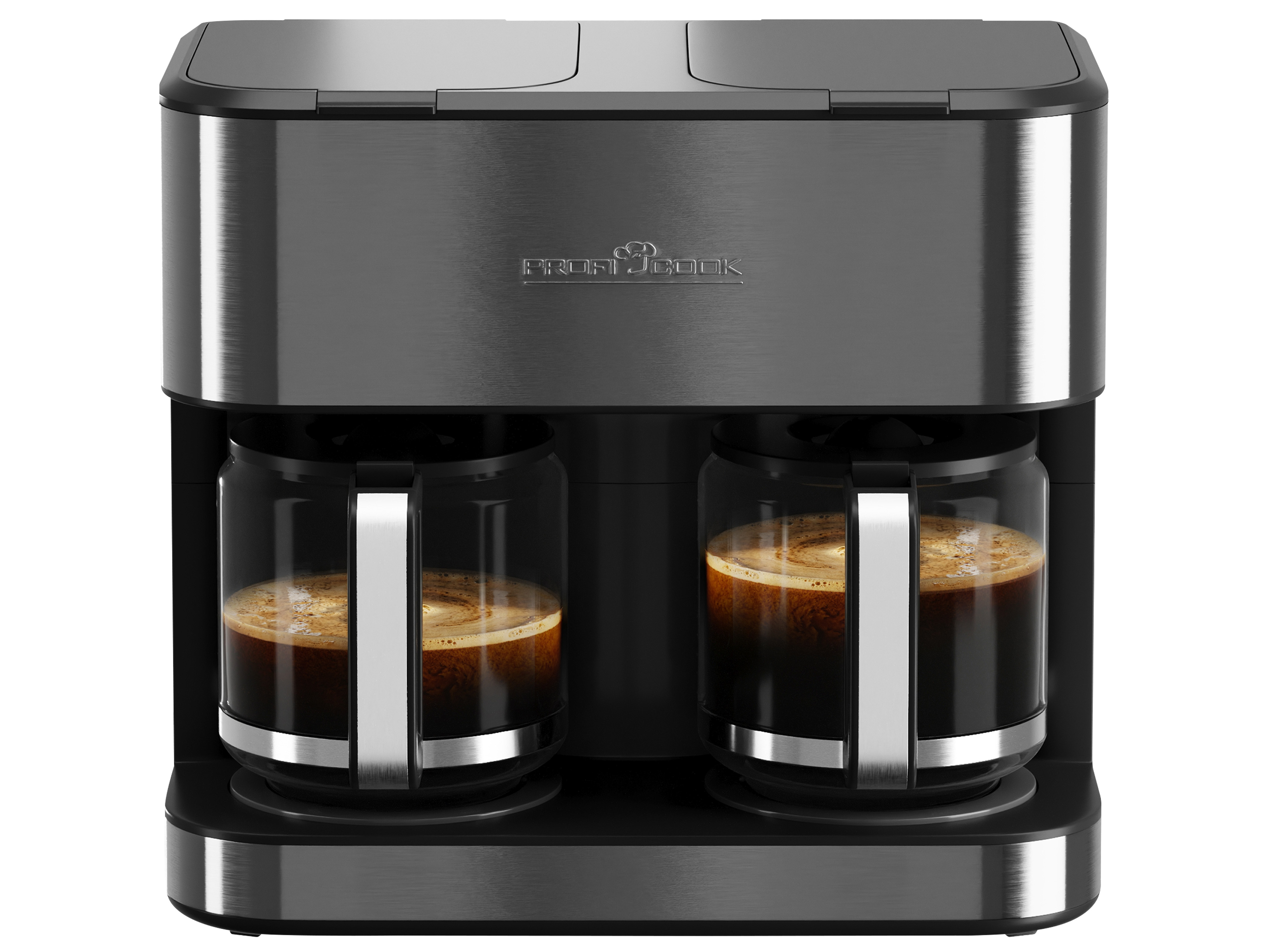 PROFI COOK Doppelkaffeemaschine PC-KAD 1308, 3,6 L, 2000 W, dark inox PROFI COOK Doppelkaffeemaschine PC-KAD 1308, 3,6 L, 2000 W, dark inox