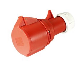 PCE CEE-Kupplung Shark, 5-polig, 400 V, 32 A, IP44 PCE CEE-Kupplung Shark, 5-polig, 400 V, 32 A, IP44