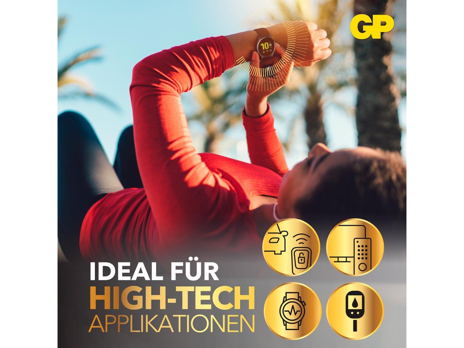 GP Knopfzelle, CR2016, Lithium, 3 V, 2 St.