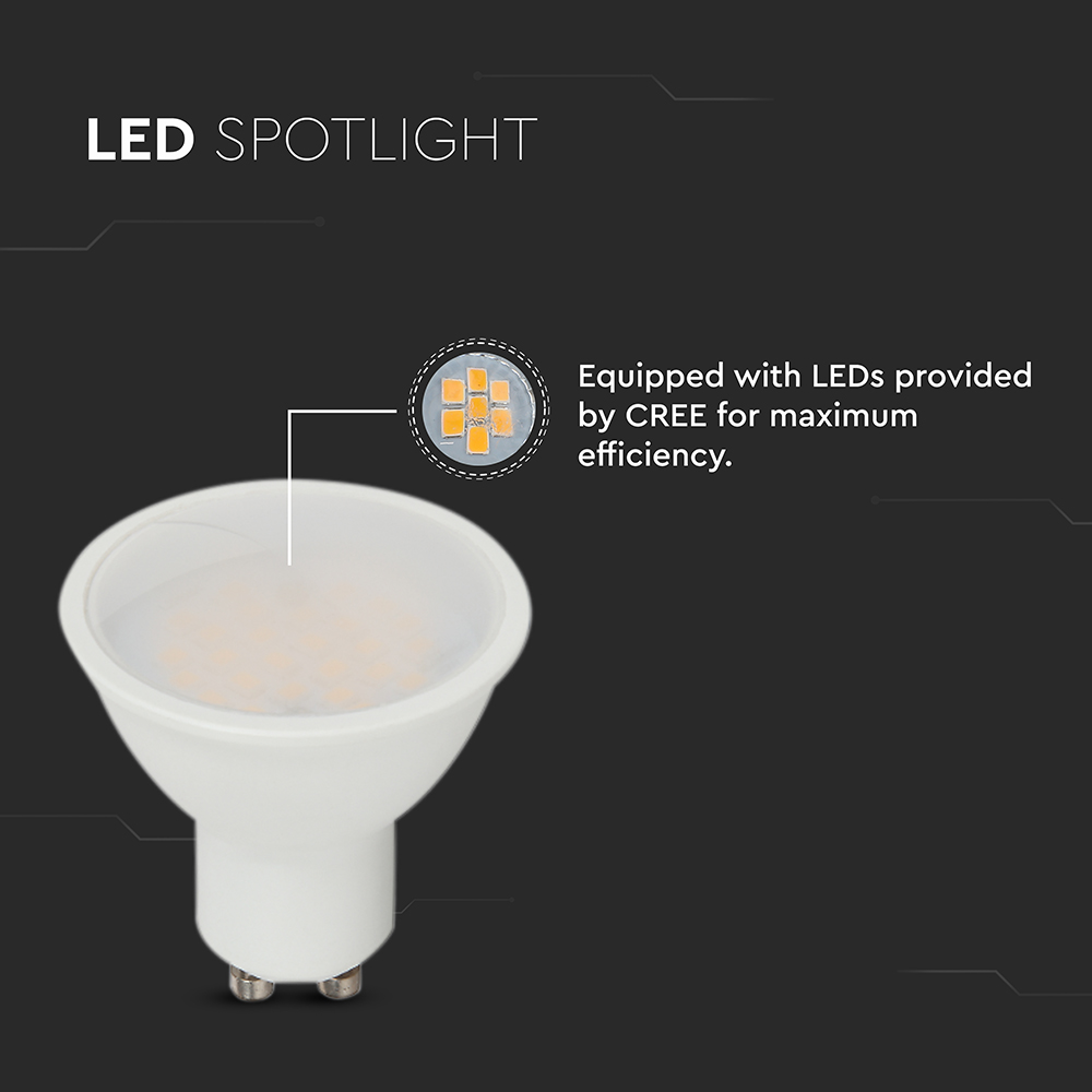 V-TAC LED-Lampe VT-218796, GU10, EEK: F, 10 W, 1000 lm, 4000 K