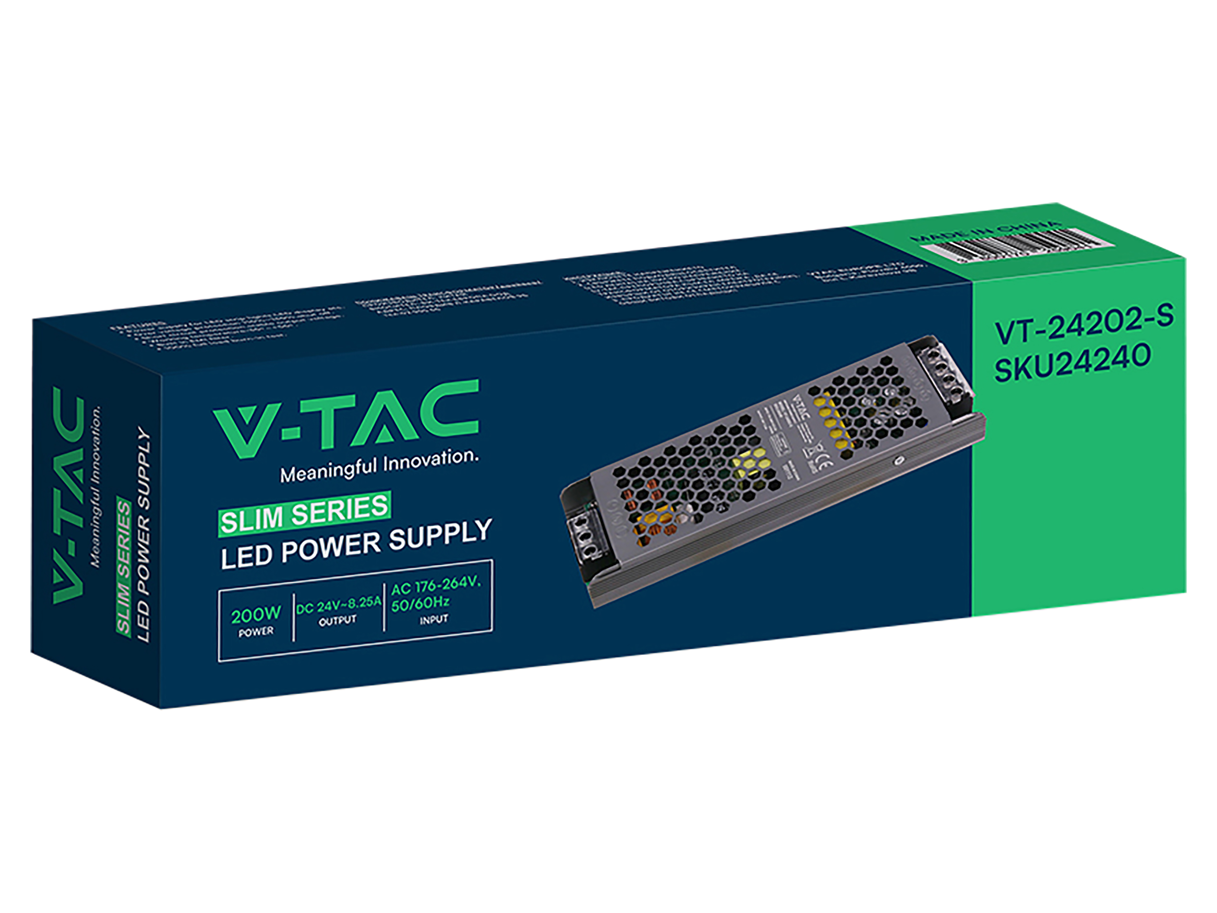 V-TAC Schaltnetzteil, VT-24240, 24V/8,25A, 200W, IP20
