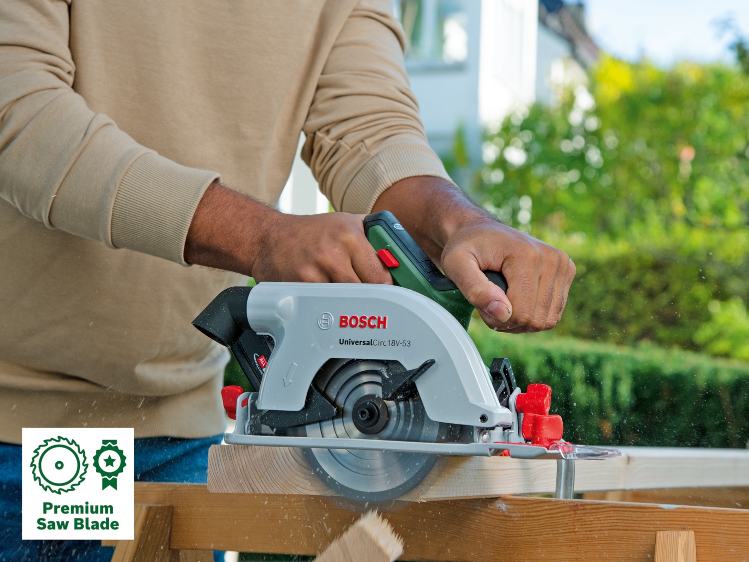 BOSCH Akku-Handkreissäge UniversalCirc 18V-53, 06033B1400, Solo