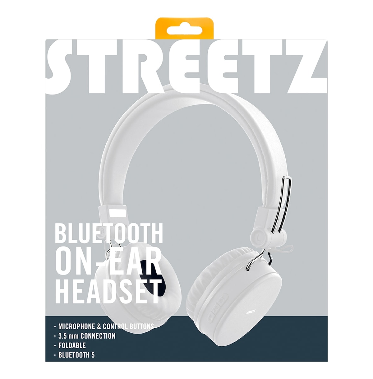 STREETZ Bluetooth On-Ear Kopfhörer HL-BT403, faltbar, weiß