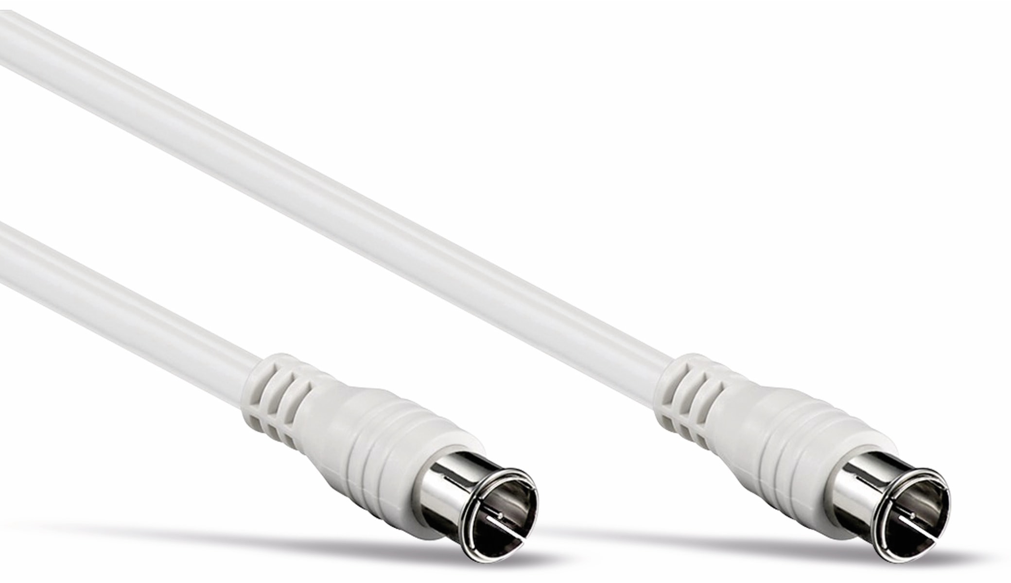 S-IMPULS SAT-Antennenanschlusskabel, 2x F-Quick-Stecker, weiß, 10 m, 100dB