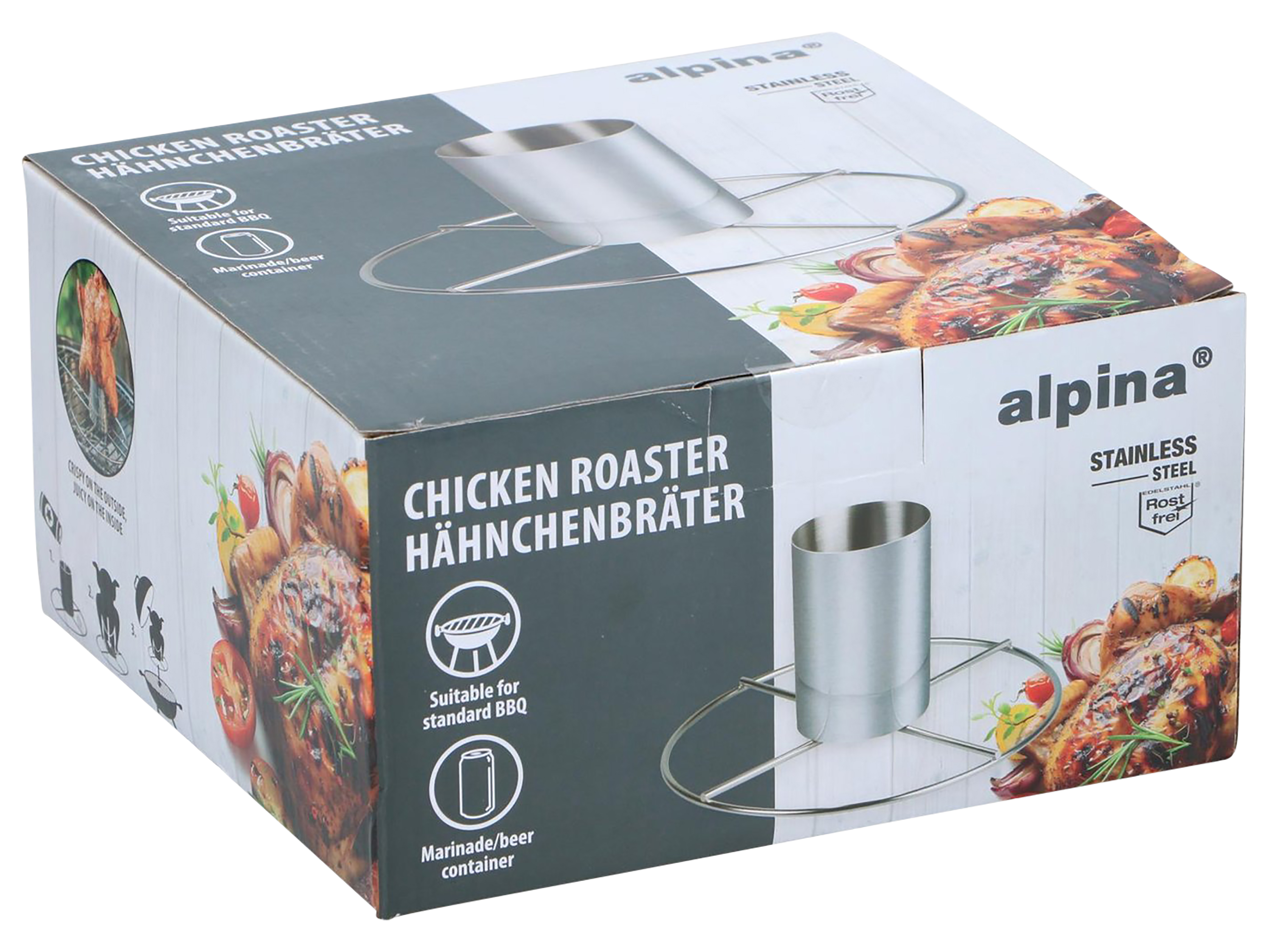 ALPINA Hähnchenhalter, zum Grillen, Ø 20x10 cm ALPINA Hähnchenhalter, zum Grillen, Ø 20x10 cm
