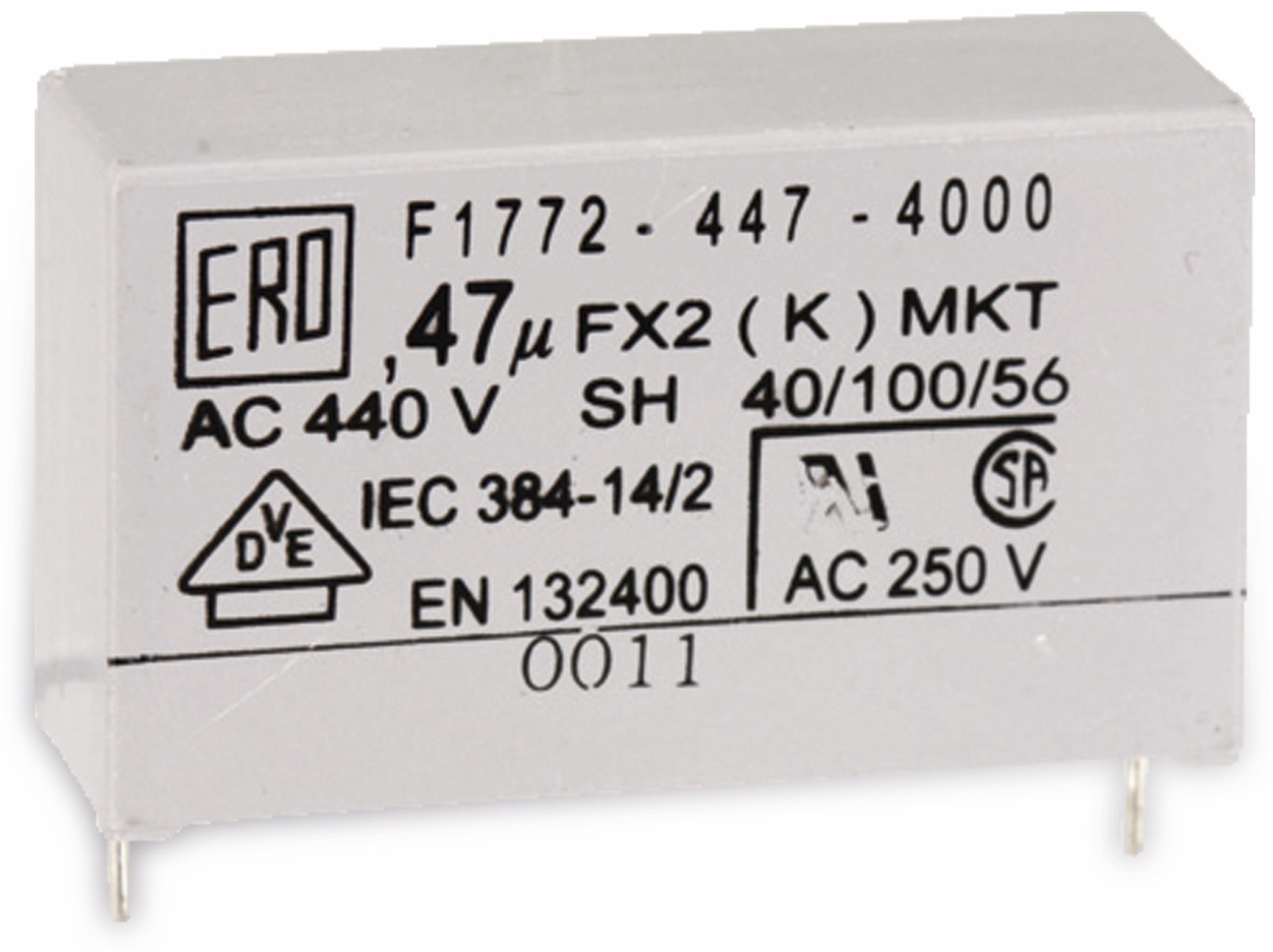 Entstörkondensator, 470 nF, 440 V, RM 37,5