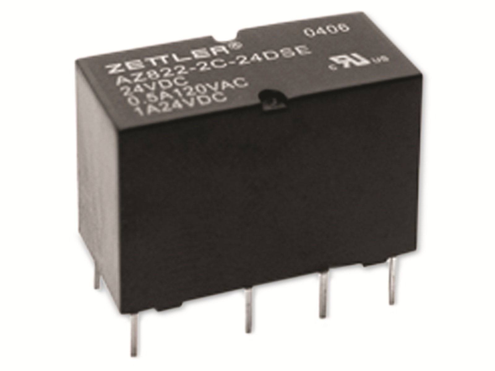ZETTLER Printrelais, AZ822-2C-24DSE, 24V, 2 Wechsler, 220V/DC, THT