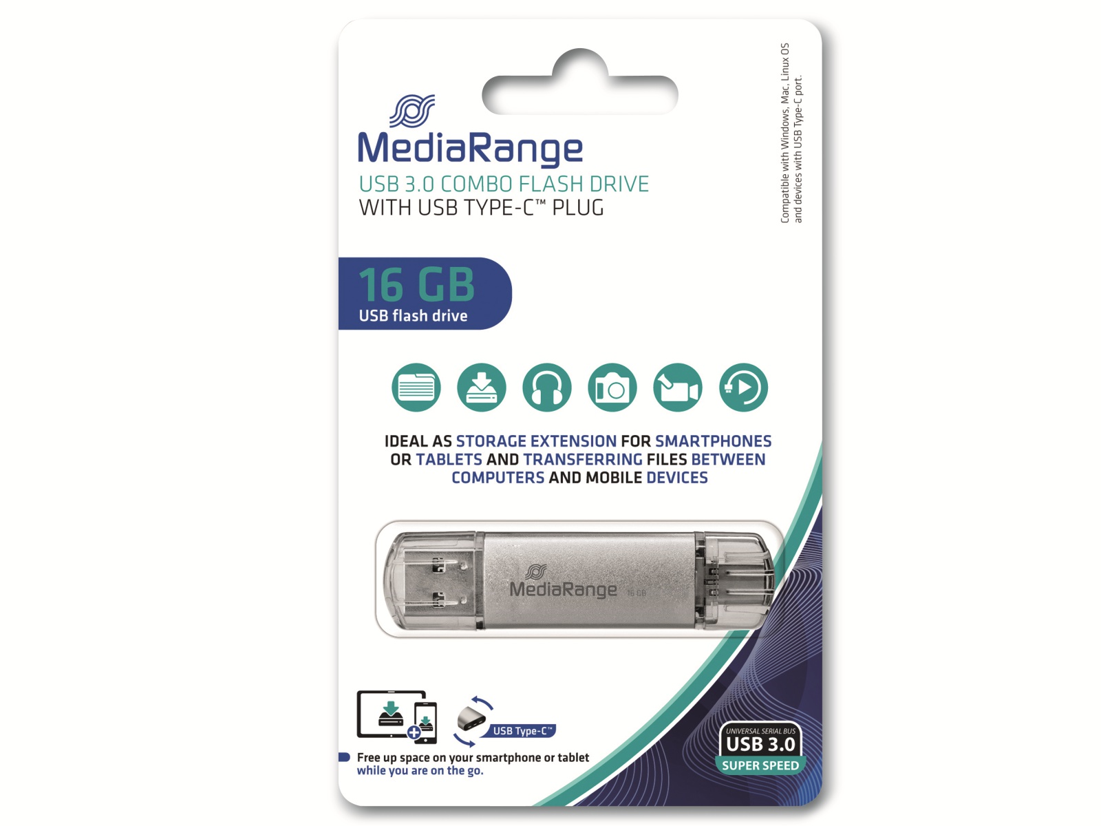 MEDIARANGE USB-Stick MR935, USB 3.0, 16 GB