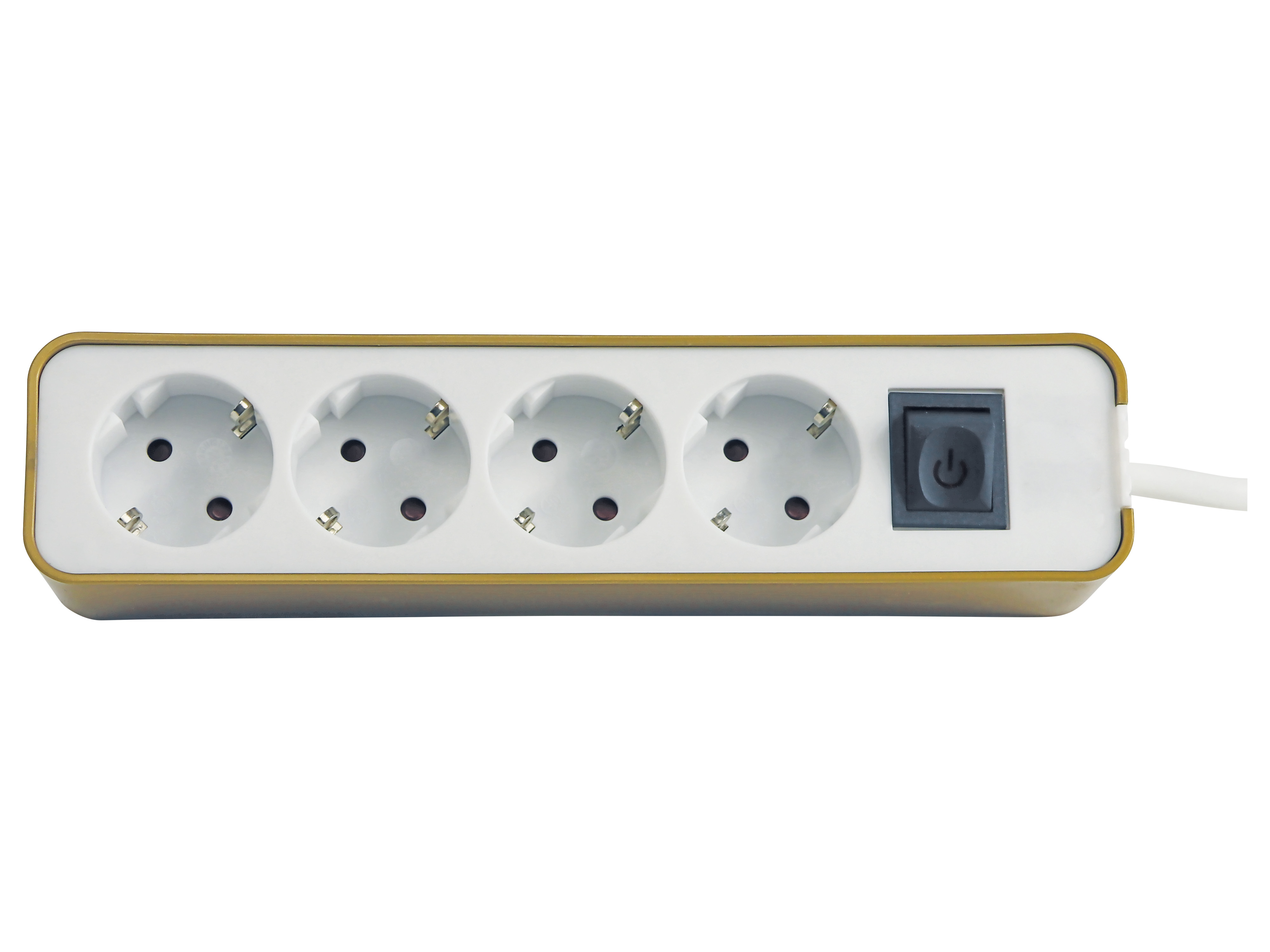Steckdosenleiste 98745go, 4-fach, mit Flachstecker Steckdosenleiste 98745go, 4-fach, mit Flachstecker