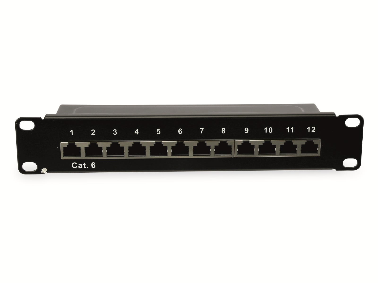 RED4POWER CAT.6 Patchpanel R4-N105S, 12-fach, 10", schwarz