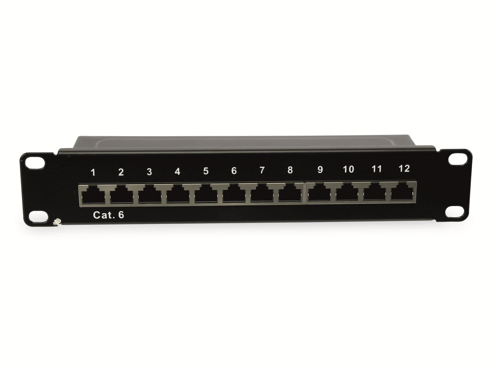 RED4POWER CAT.6 Patchpanel R4-N105S, 12-fach, 10", schwarz