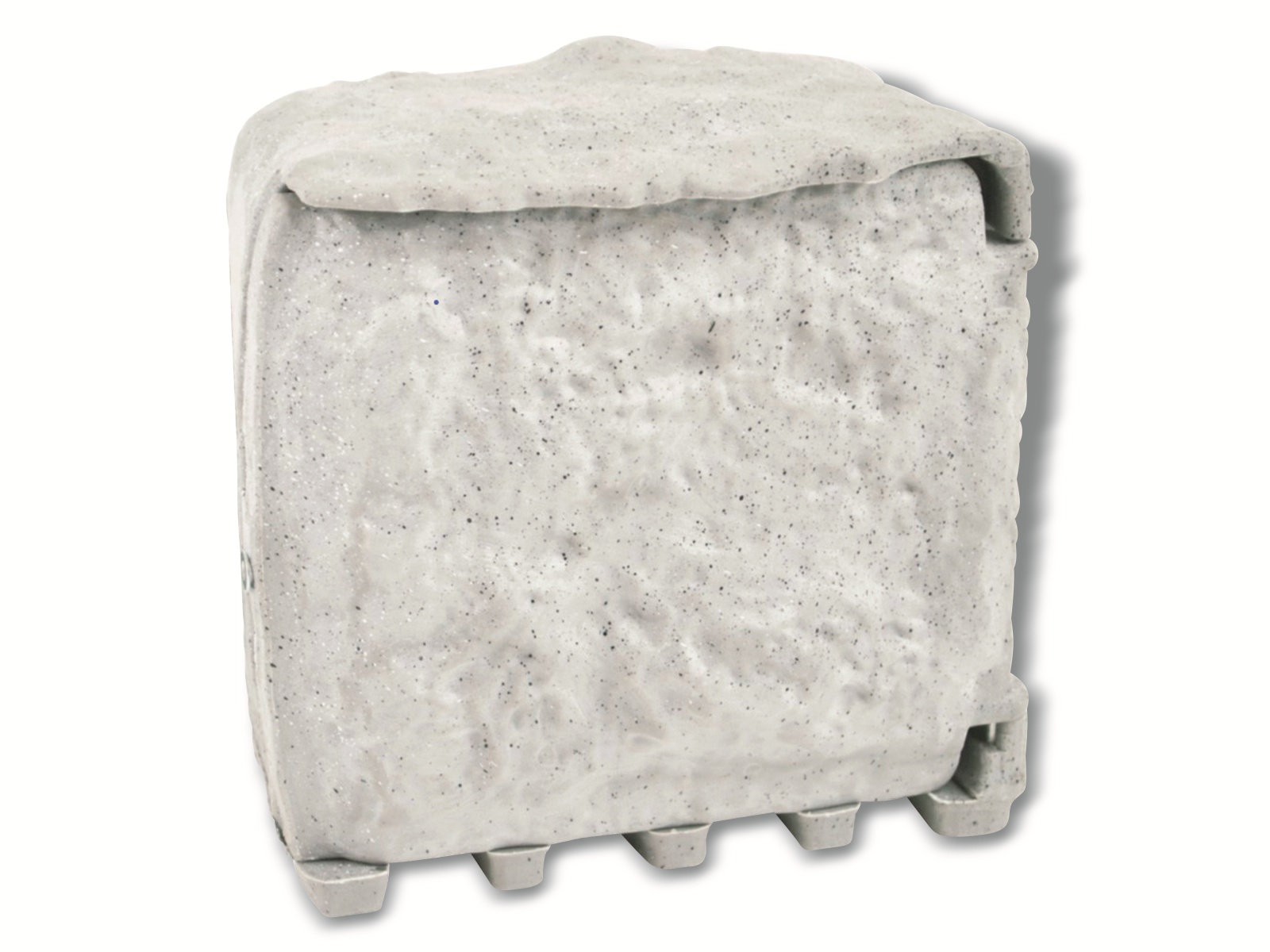 BOLD POWER Gartensteckdose Pepe 10340, 4-fach, IP44, 3 m, Steinoptik, grau, Dämmerungssensor