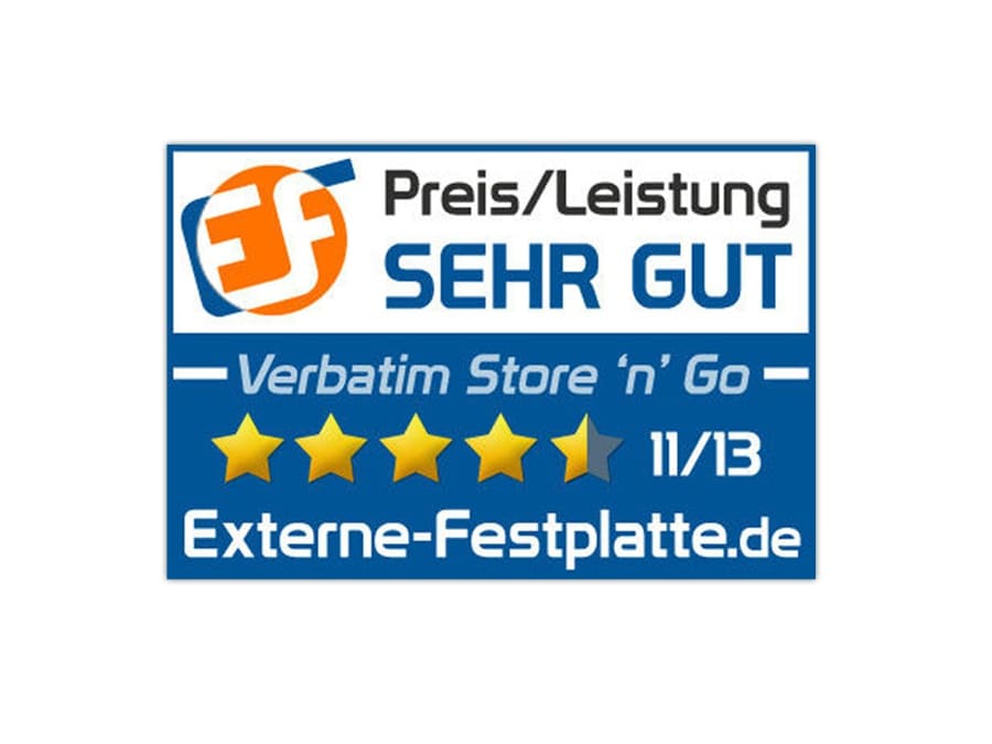 VERBATIM Externe USB 3.0 Festplatte Store 'n' Go, 1 TB, silber