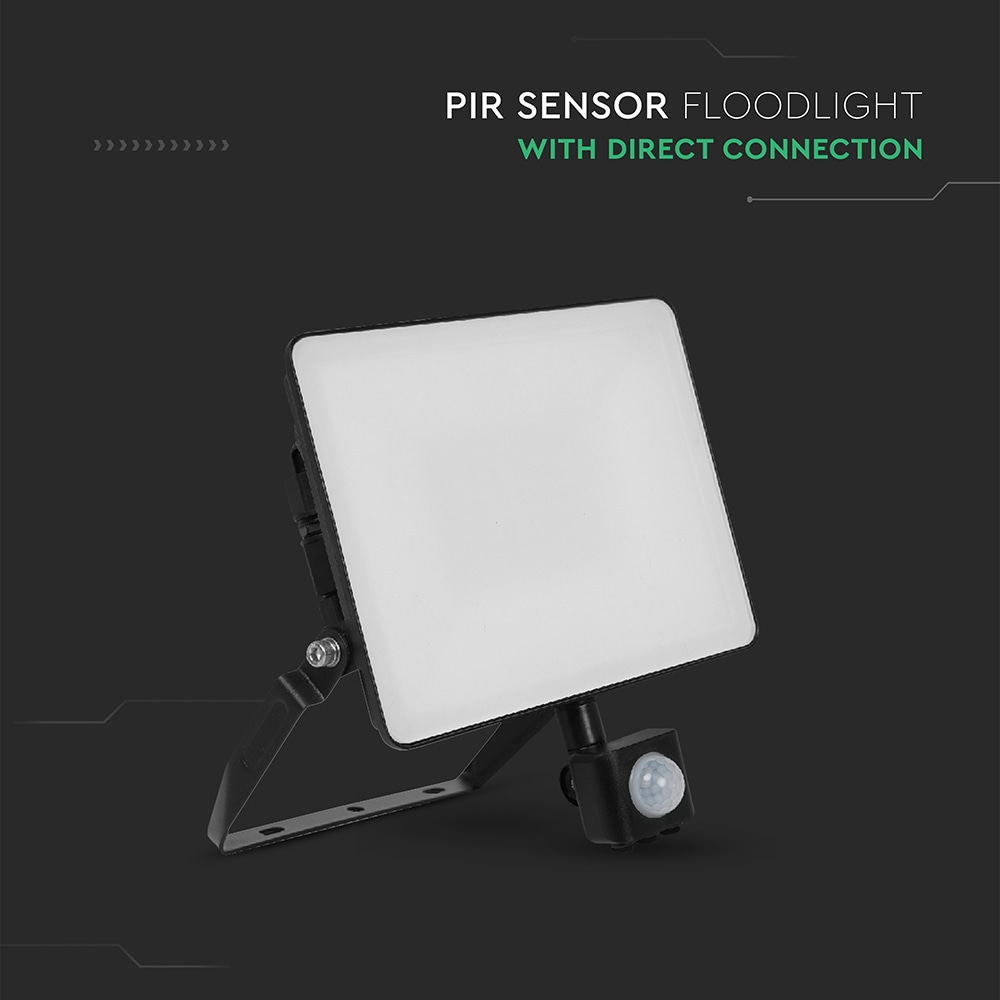 V-TAC LED-Fluter, VT-4929-FC, EEK: E, 30 W, 3600 lm, 3000 K, IP65, warmweiß