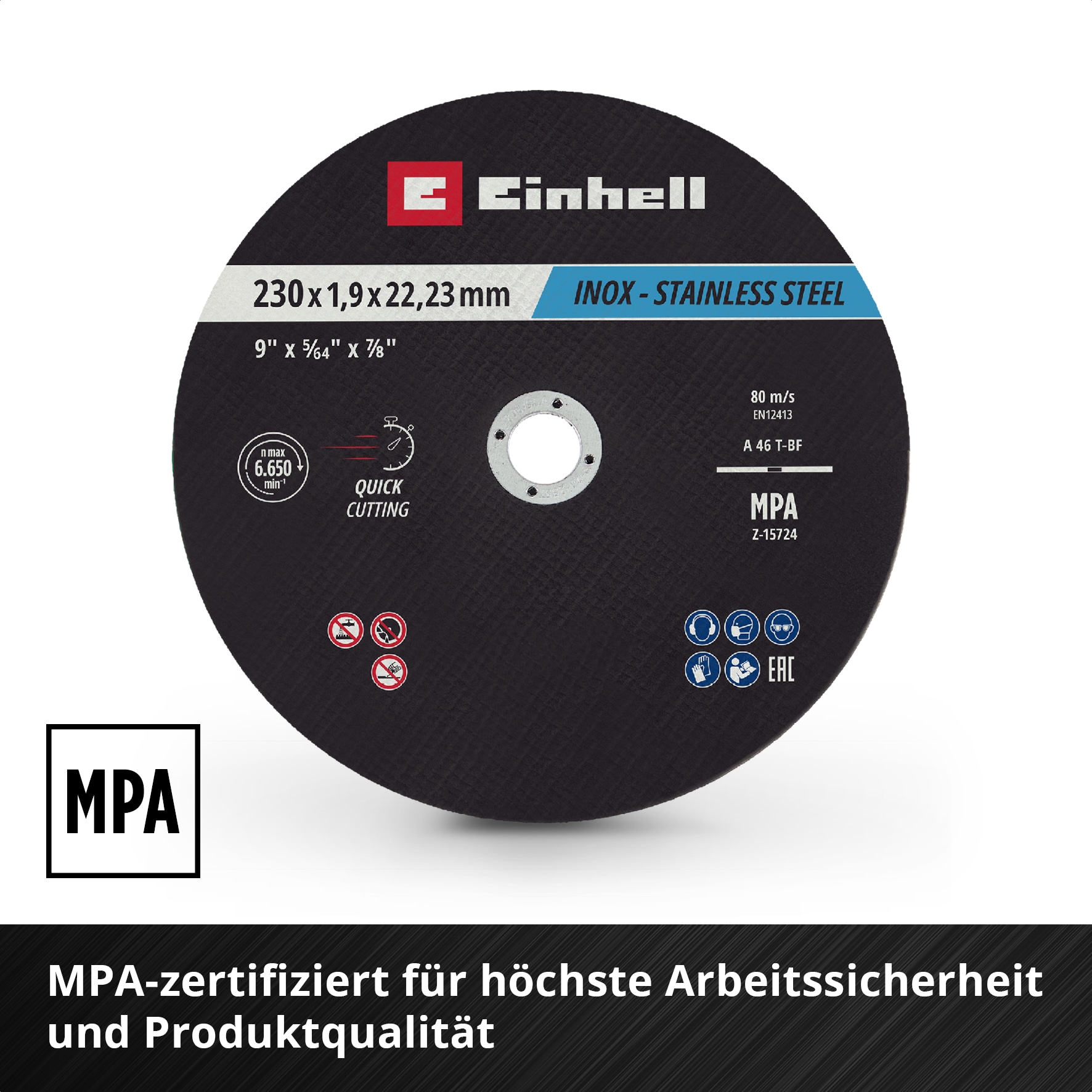 EINHELL Trennscheiben, 711524, 230x2,0 mm, 10 Stück