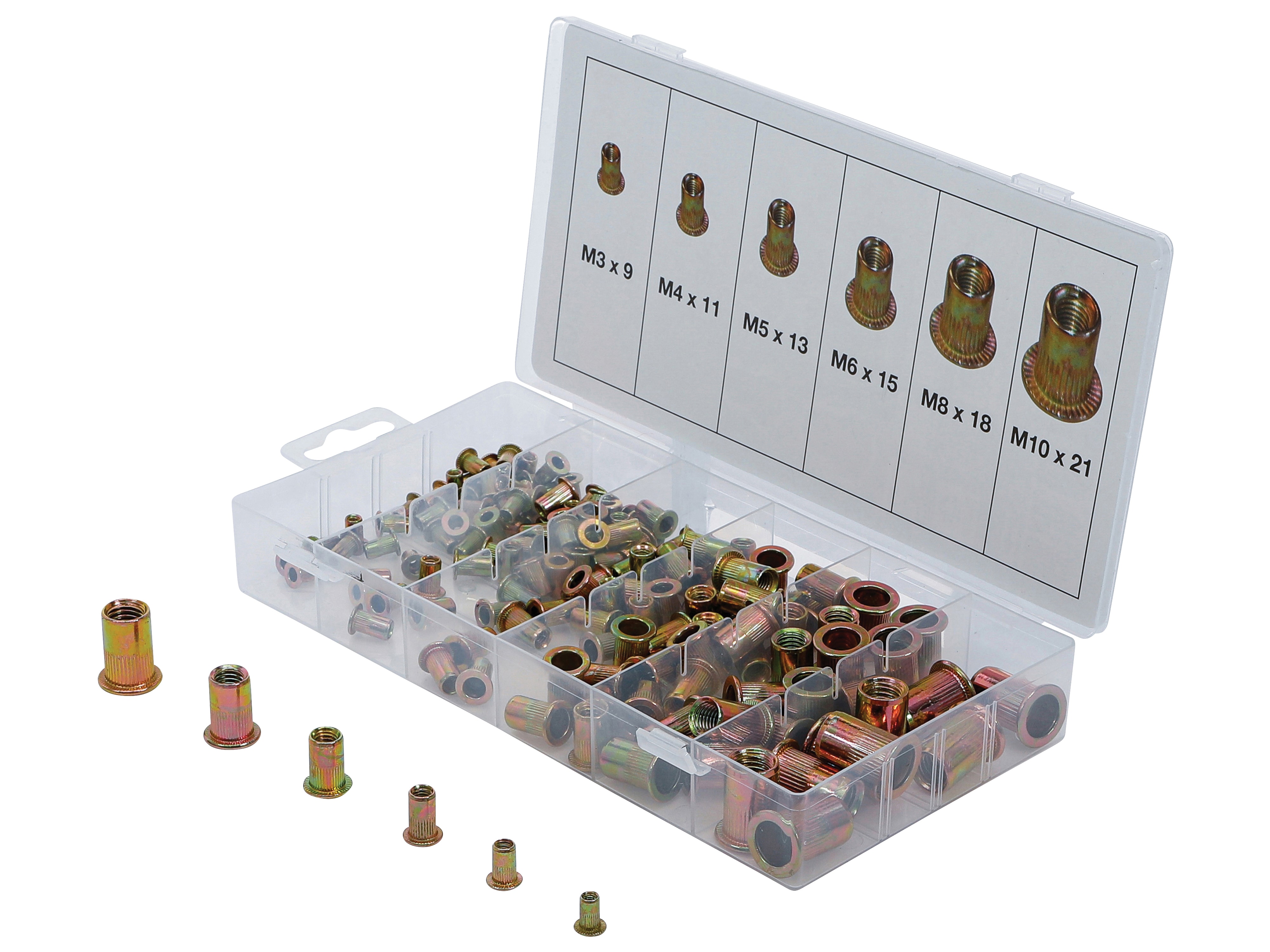 BGS TECHNIC Nietmuttern-Sortiment, 150-teilig BGS TECHNIC Nietmuttern-Sortiment, 150-teilig