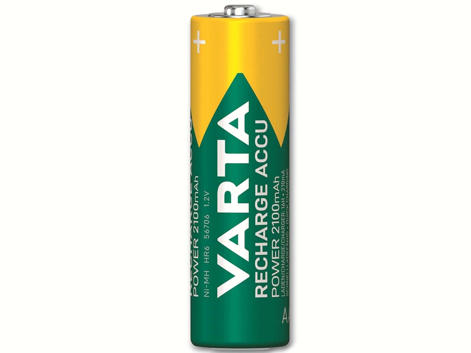 VARTA Akku NiMH, Mignon, AA, HR06, 1.2V/2100mAh, Accu Power, Pre-charged, 10er Pack VARTA Akku NiMH, Mignon, AA, HR06, 1.2V/2100mAh, Accu Power, Pre-charged, 10er Pack