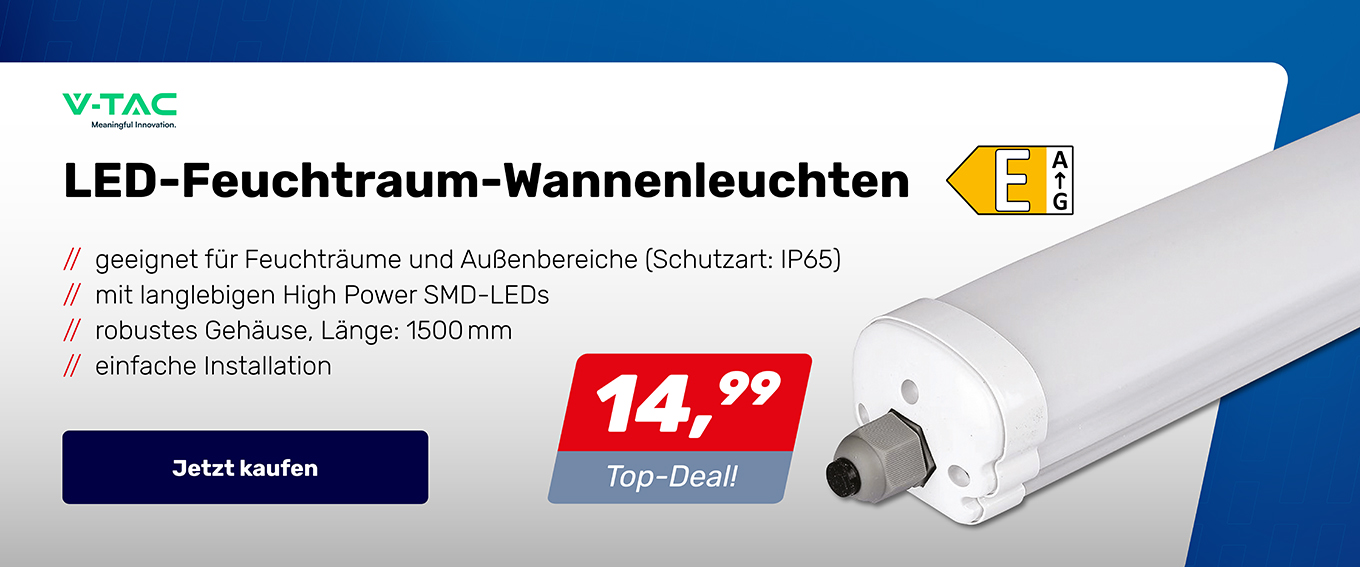 LED-Feuchtraum-Wannenleuchten