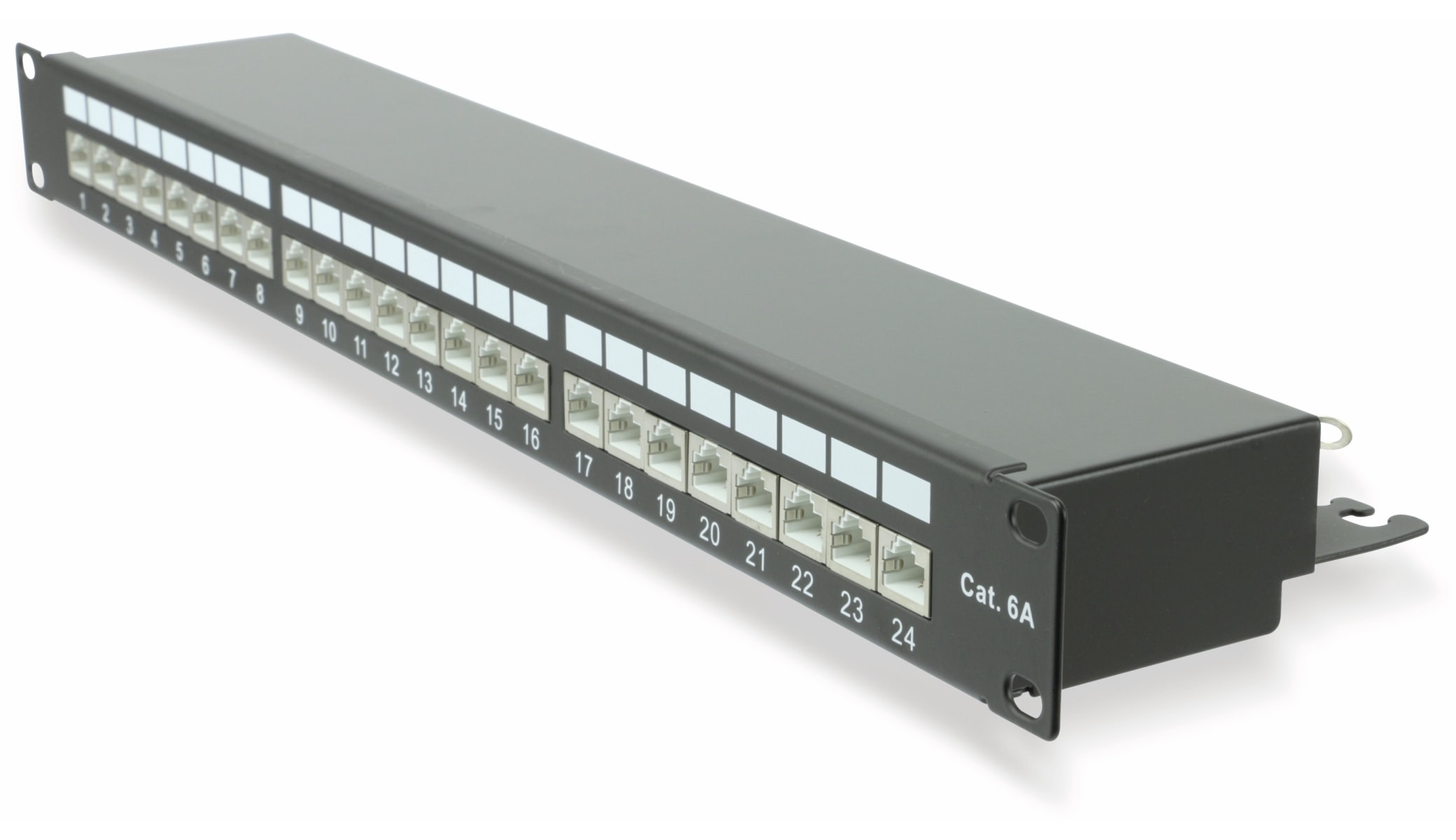 RED4POWER CAT.6a Patchpanel R4-N119S, 24-fach, 19", schwarz