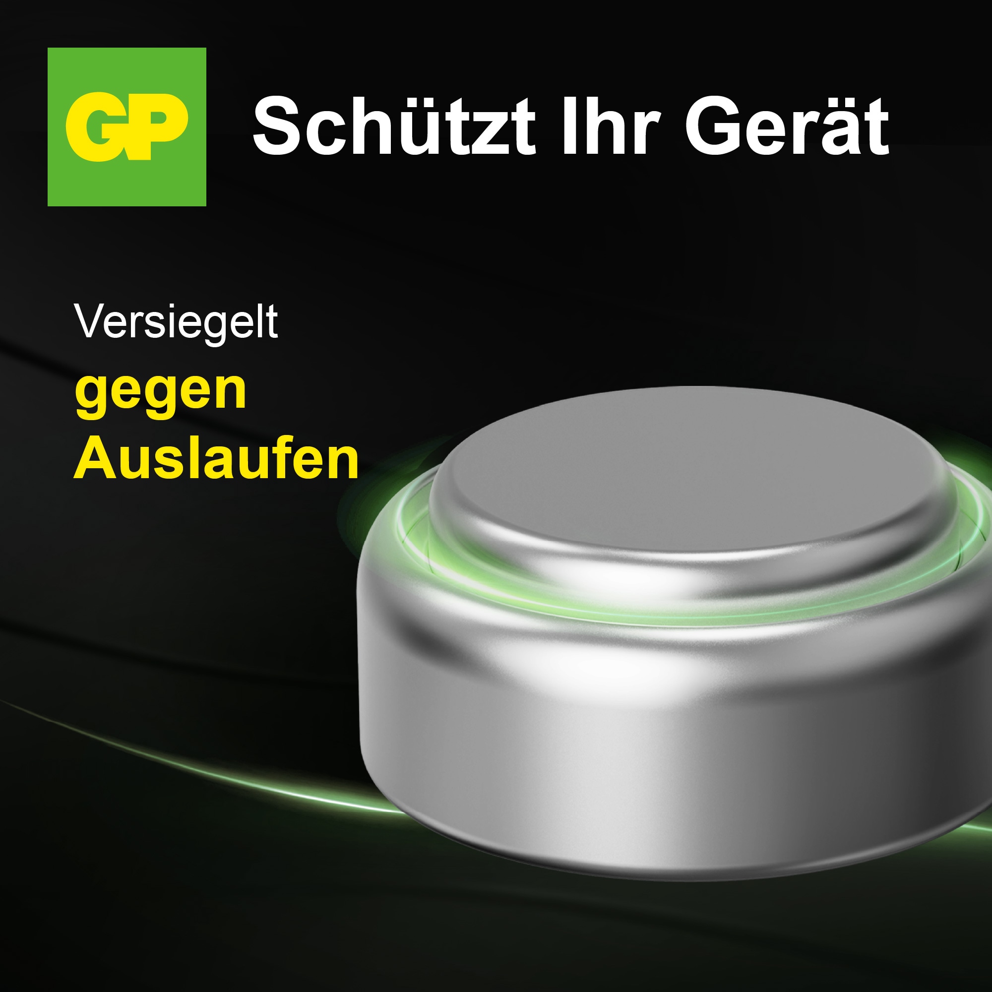 GP Ultra Plus, 76A Alkaline Knopfzelle, 1,5 V, 10 Stück GP Knopfzelle LR44, Alkaline, 1,5 V-, 10 Stück