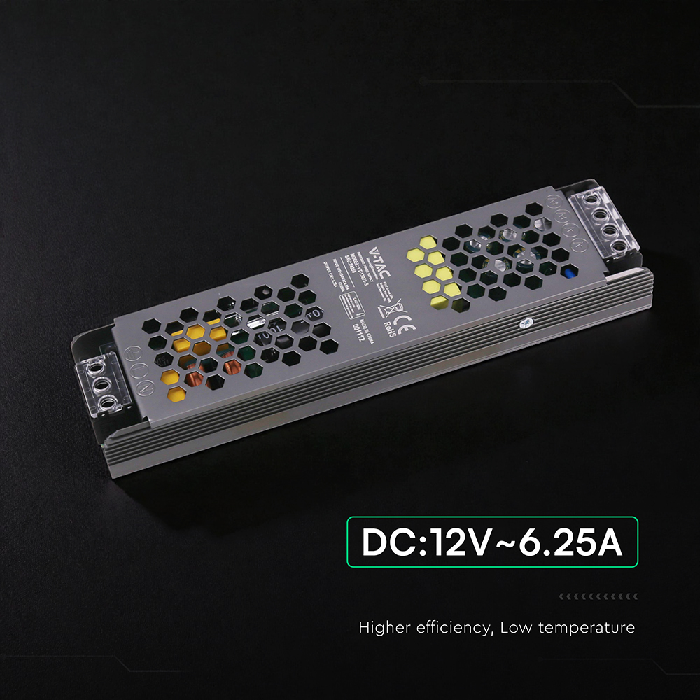 V-TAC Schaltnetzteil, VT-24256, 12V/6,25A, 75W, IP20