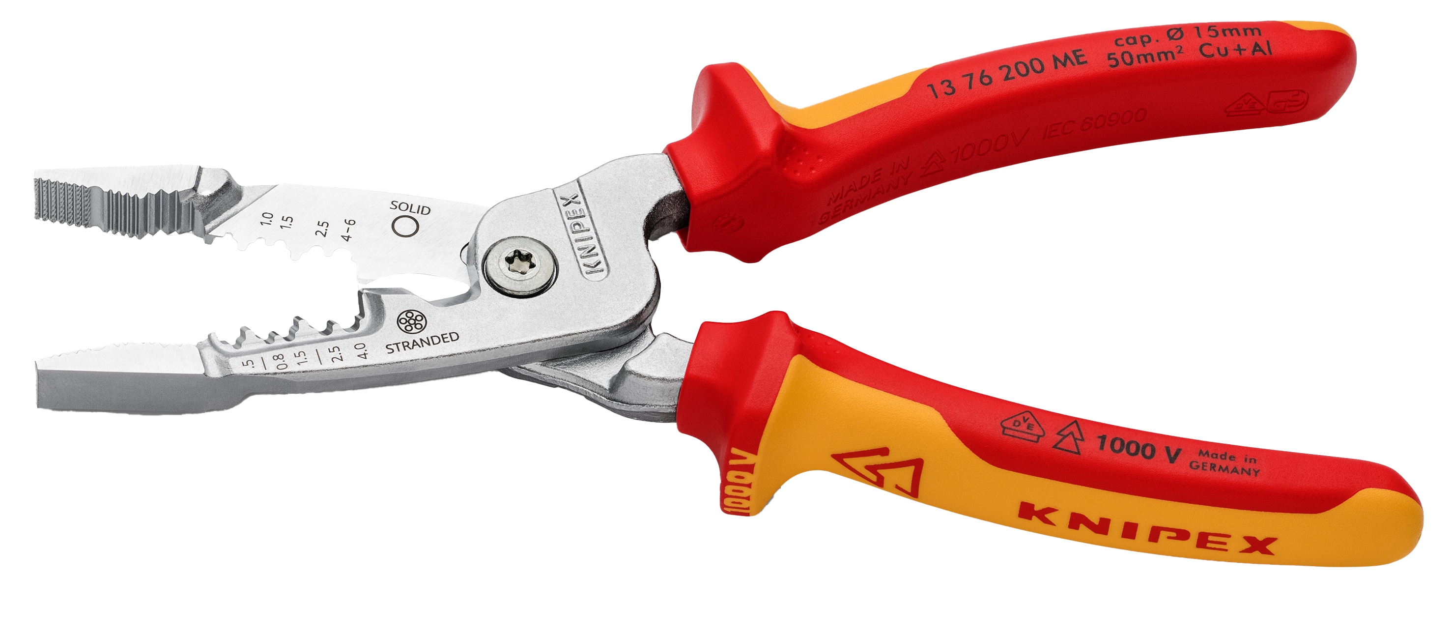 KNIPEX Multifunktions-Elektrikerzange, 13 76 200 ME, 200 mm