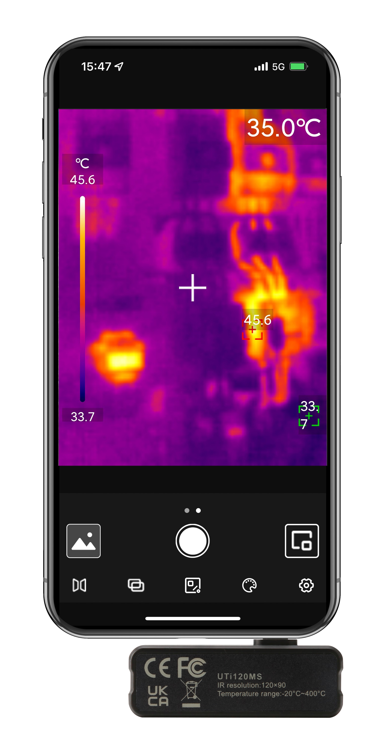 UNI-T Smartphone-Wärmebildkamera UTi120MS für Apple UNI-T Smartphone-Wärmebildkamera UTi120MS für Apple