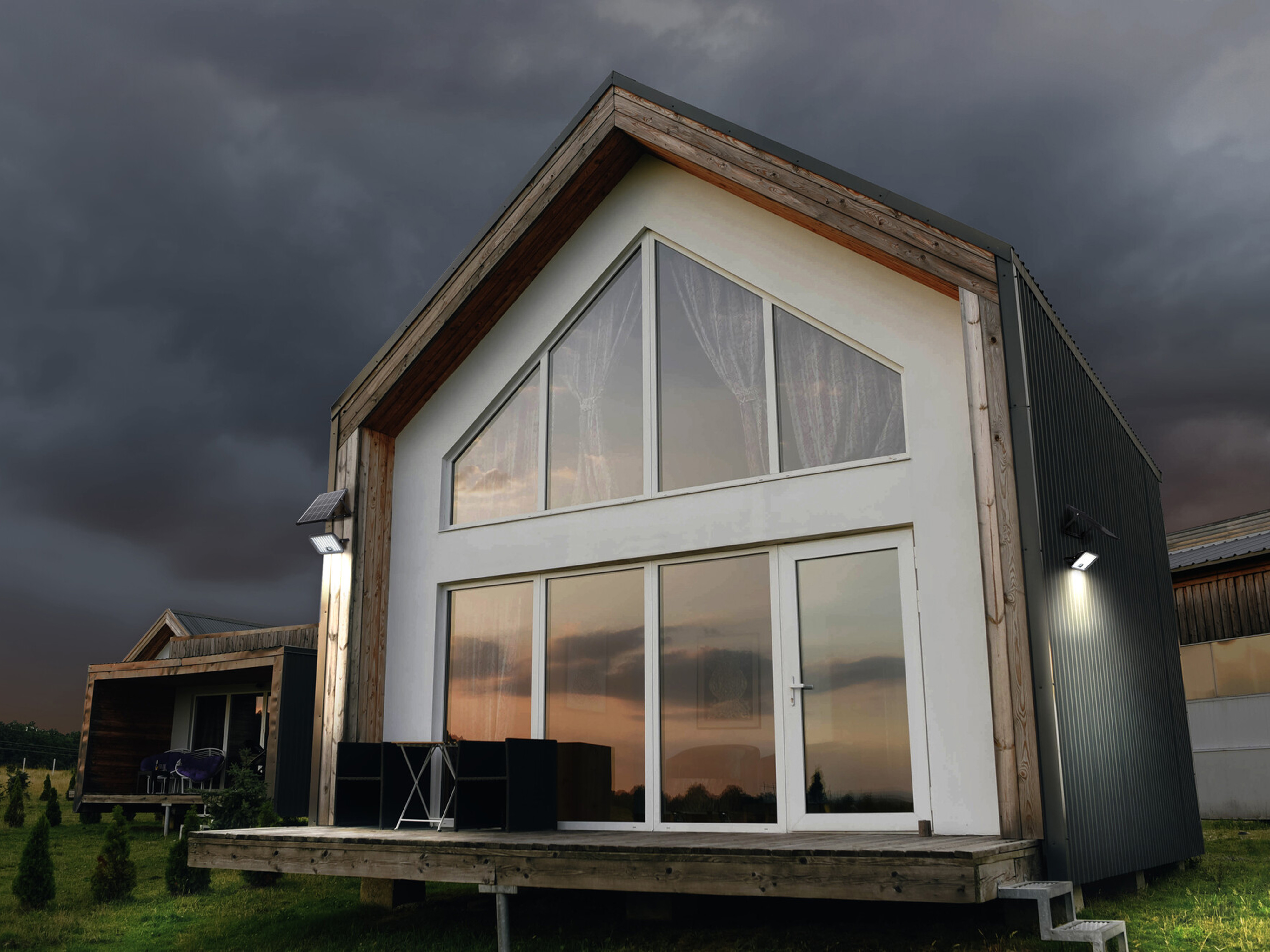 Solar LED-Fluter OSRAM, 30W, 4500lm, 4000K, schwarz