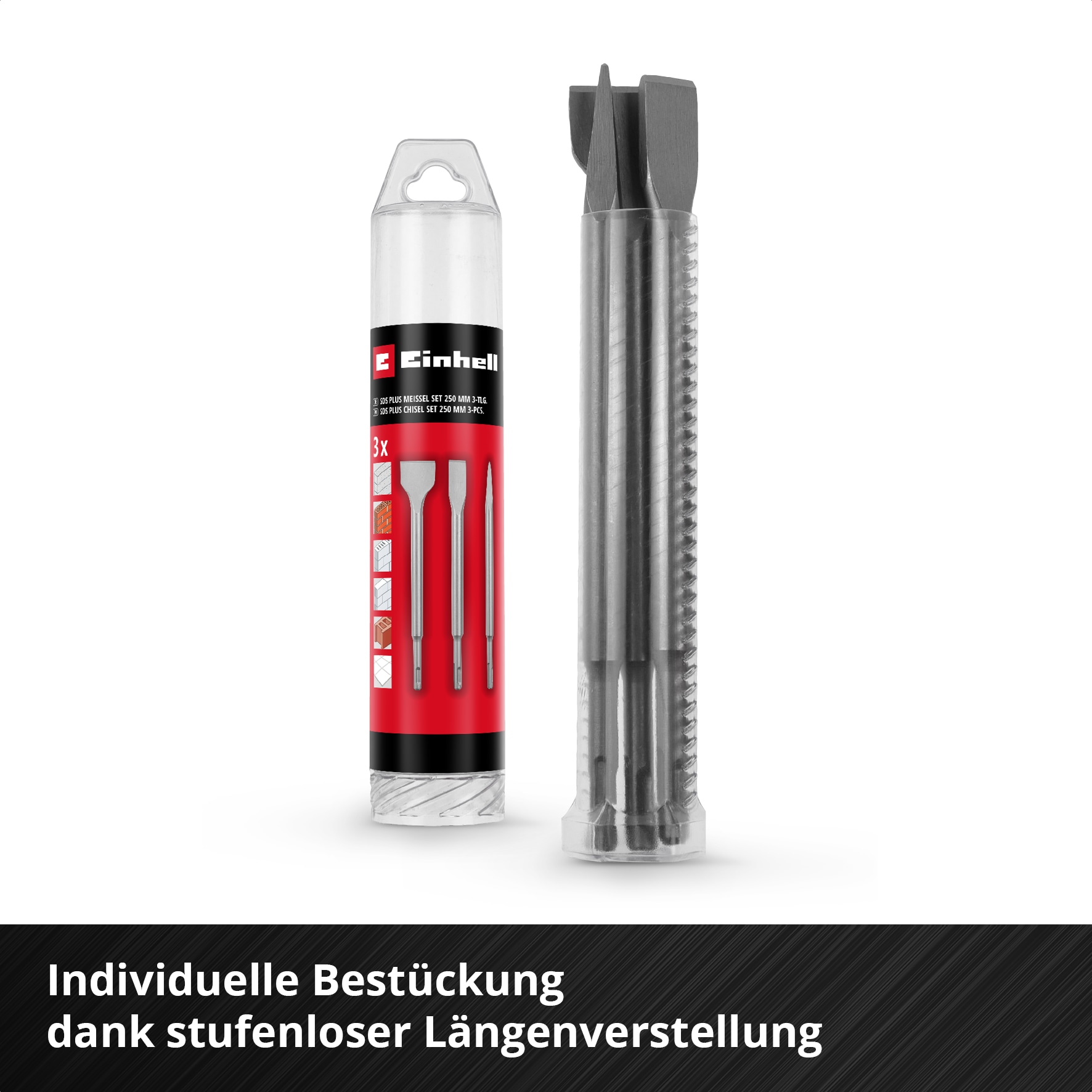 EINHELL SDS-Plus Meißel-Set 247200, 250 mm, 3-teilig