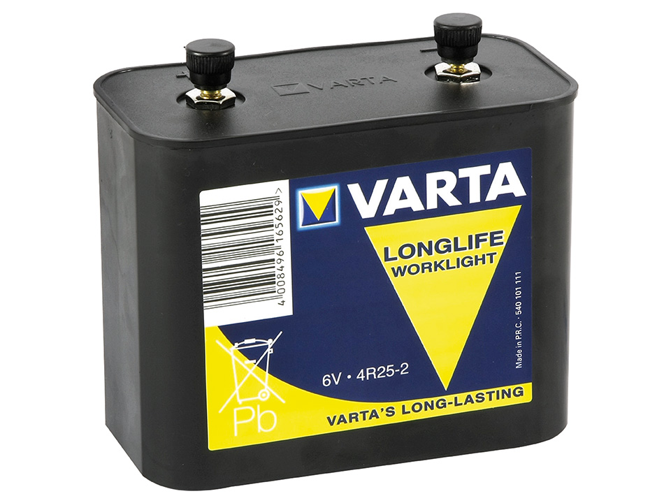 VARTA Laternenbatterie 4R25-2, 6 V-/19 Ah