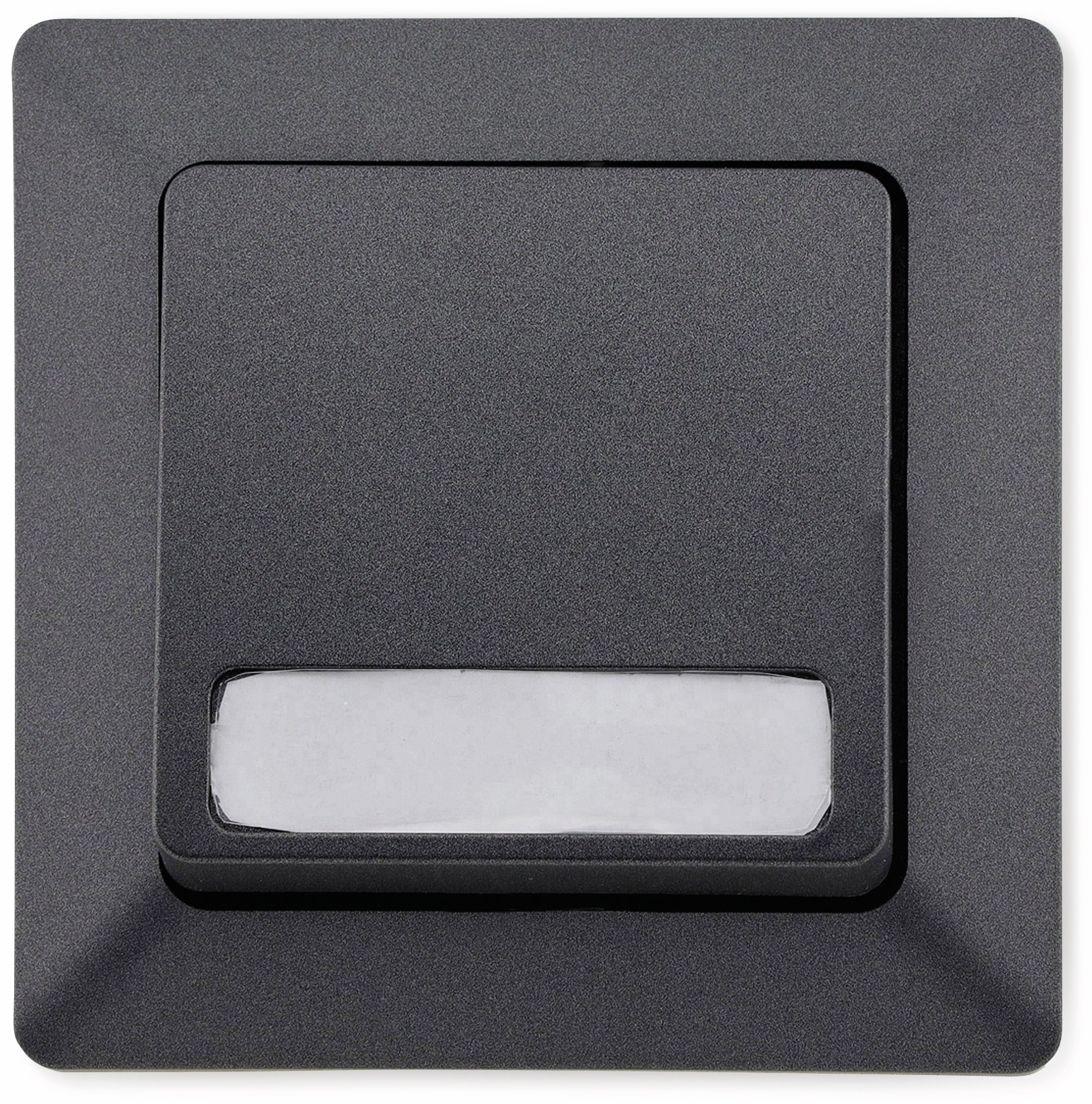 MILOS Taster 23043, 10A/250V~, mit Namensschild, anthrazit