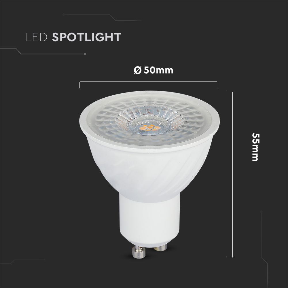 V-TAC LED-Lampe VT-21198, GU10, EEK: F, 6 W, 445 lm, 3000 K V-TAC LED-Lampe VT-21198, GU10, EEK: F, 6 W, 445 lm, 3000 K