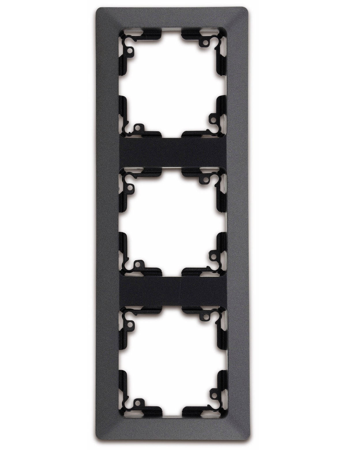 MILOS Abdeckrahmen 23053, 3-fach, Innenmaß 55x55 mm, anthrazit