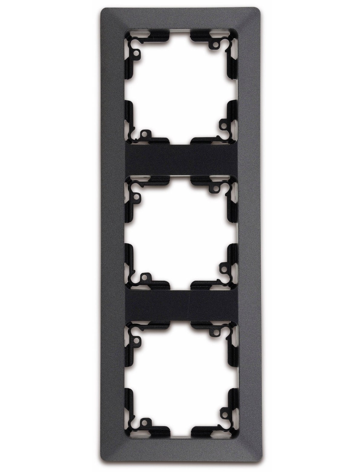 MILOS Abdeckrahmen 23053, 3-fach, Innenmaß 55x55 mm, anthrazit