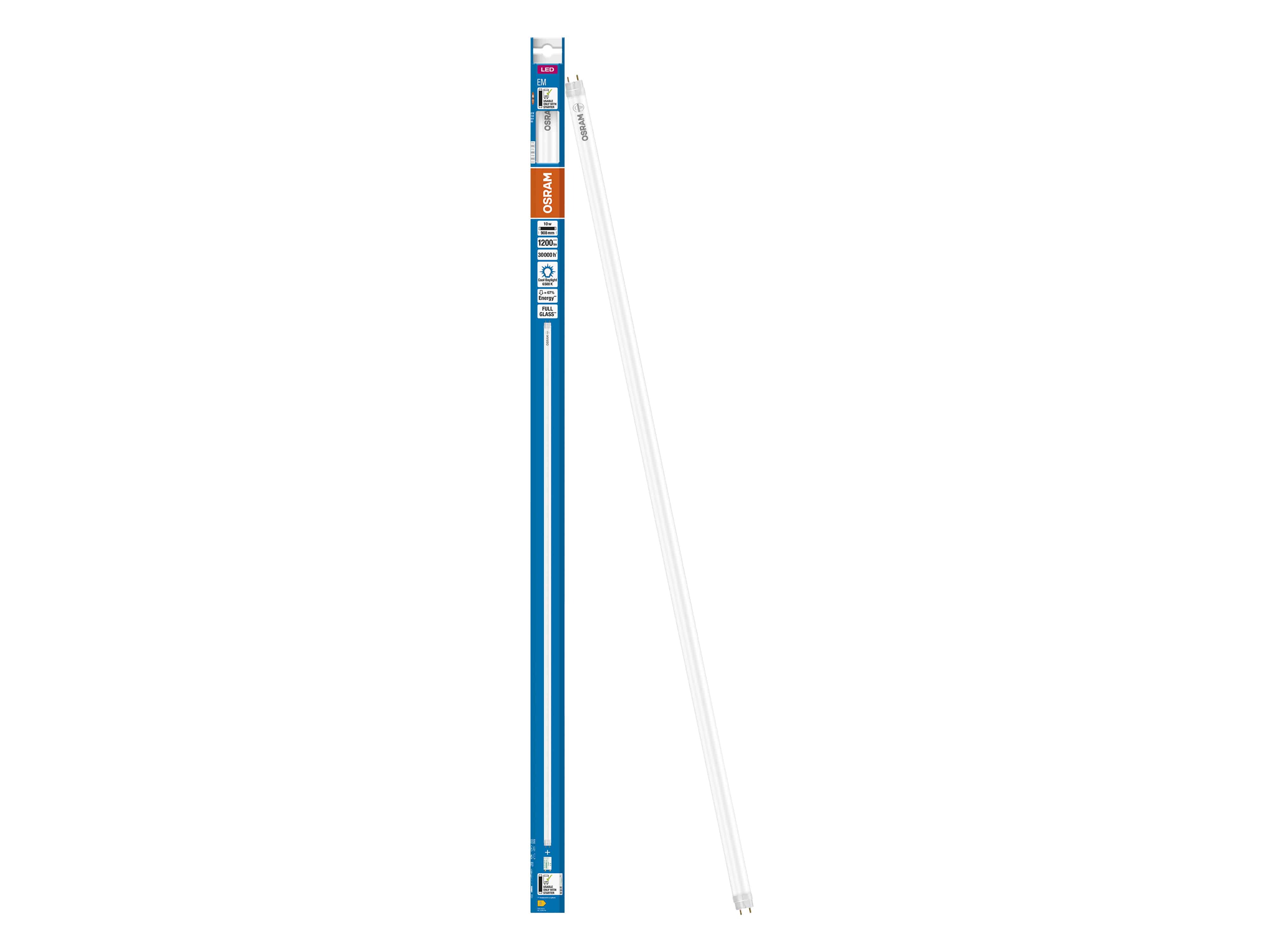 OSRAM LED-Röhre, T8, 900mm, G13, EEK: E, 10W, 1200lm, 6500K OSRAM LED-Röhre, T8, 900mm, G13, EEK: E, 10W, 1200lm, 6500K