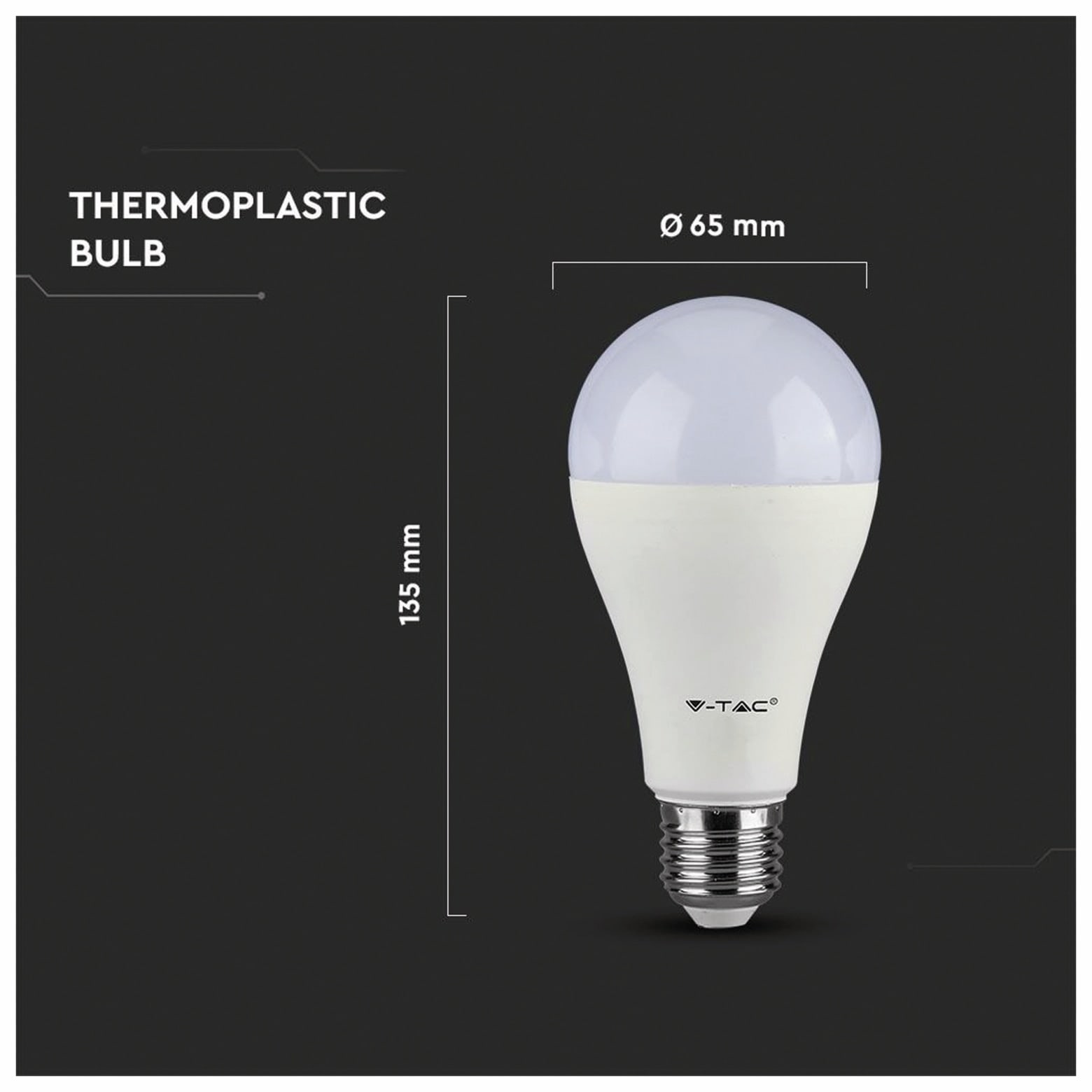 V-TAC LED-Lampe VT 215 (159), E27, EEK: G, 15 W, 1250 lm, 3000 K V-TAC LED-Lampe VT 215 (159), E27, EEK: G, 15 W, 1250 lm, 3000 K