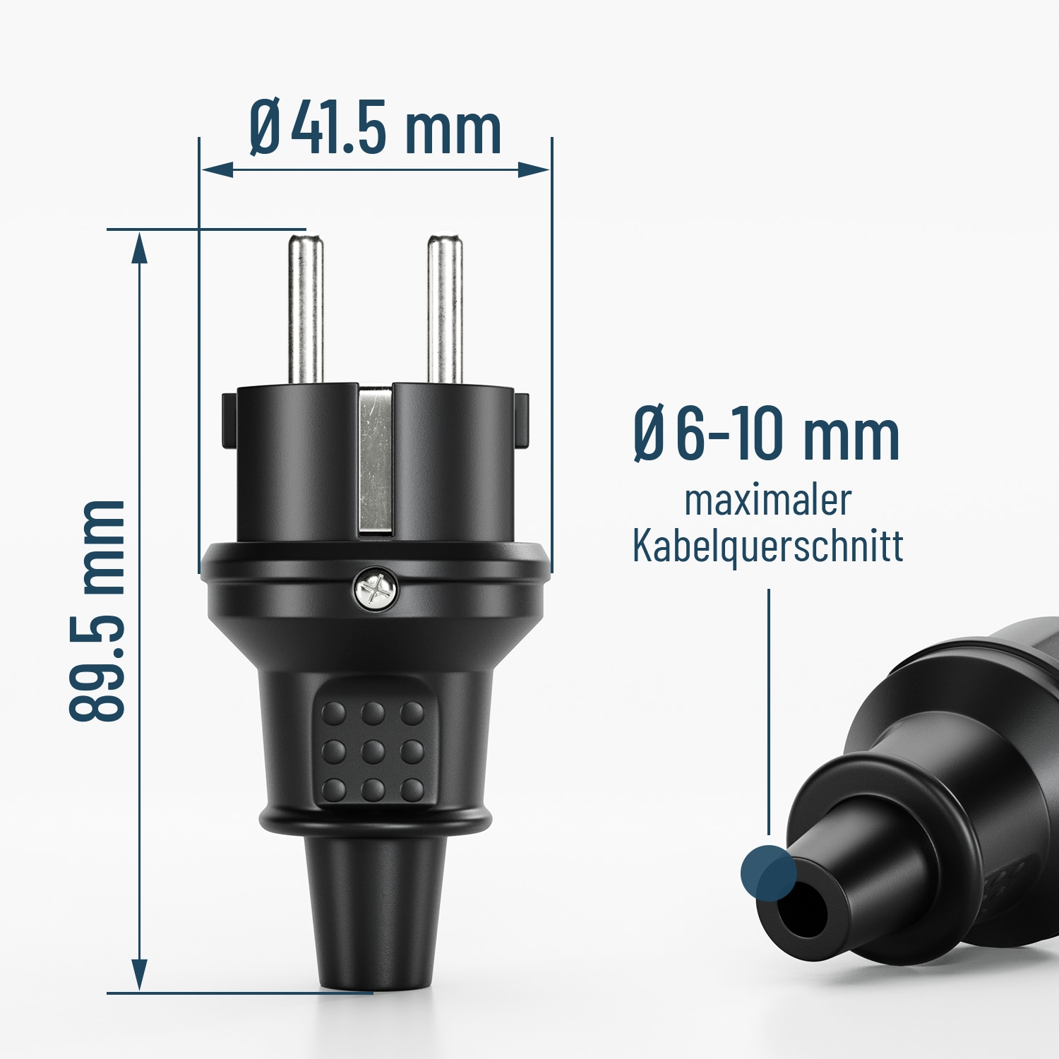 ABSINA Schutzkontaktkupplung, schwarz, 6 Stück ABSINA Schutzkontaktkupplung, schwarz, 6 Stück