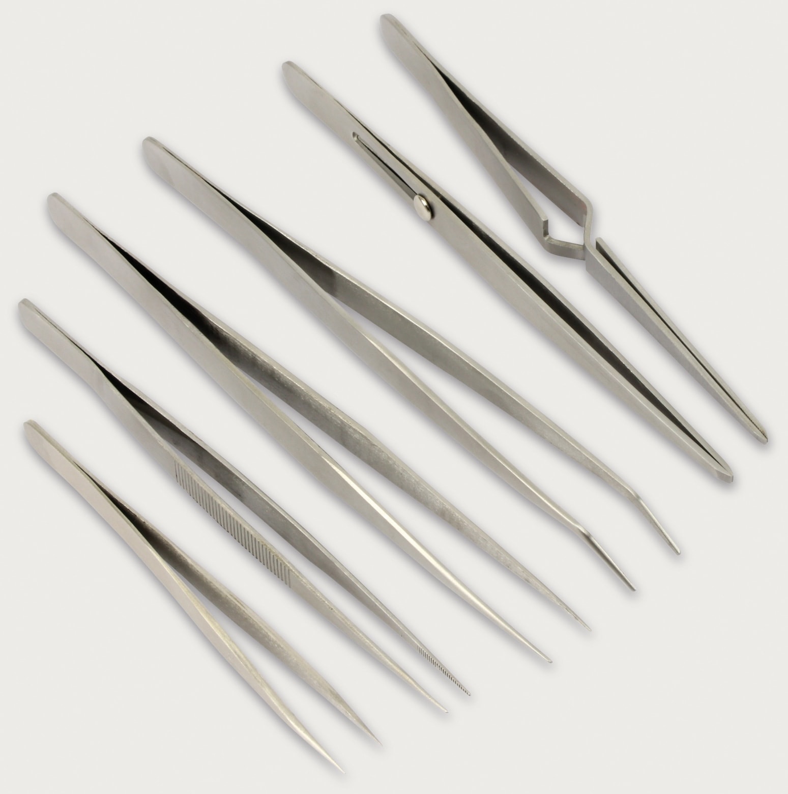 Edelstahl Präzisions-Pinzetten Set, 6 teilig Edelstahl Präzisions-Pinzetten Set, 6 teilig