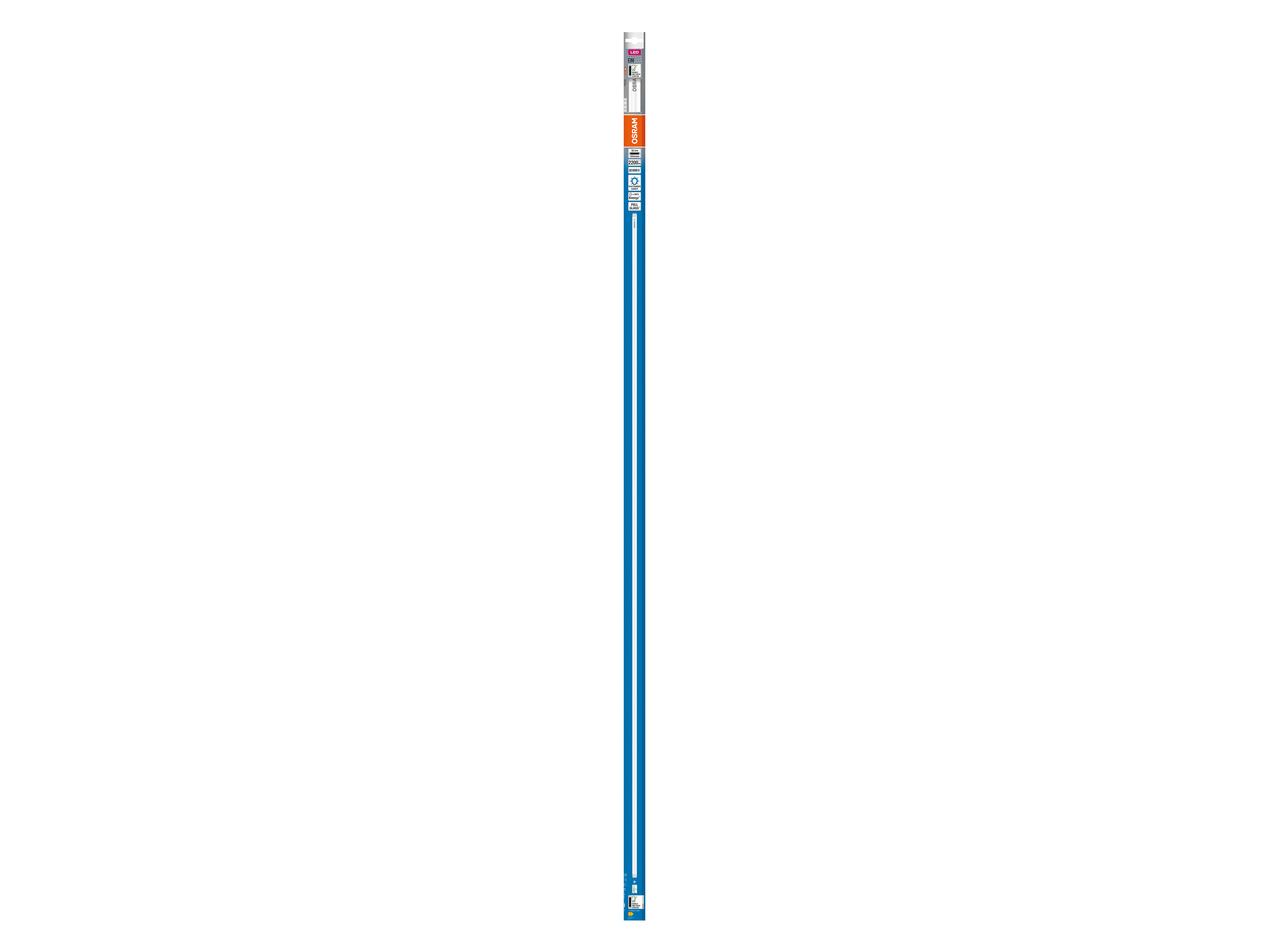 OSRAM LED-Röhre, T8, 1500mm, G13, EEK: E, 18,3W, 2200lm, 6500K