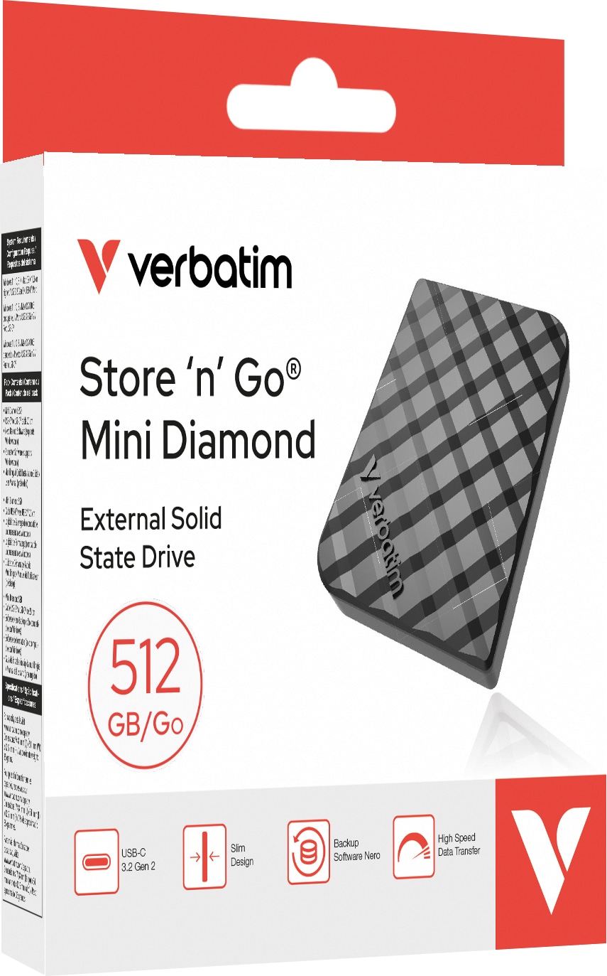 VERBATIM Externe SSD Mini Diamond 512GB